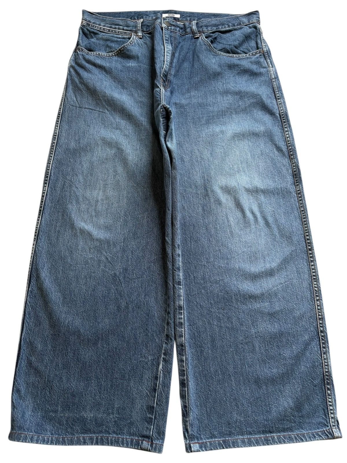 Christophe Lemaire × Japanese Brand × Uniqlo Vintage Uniqlo Blue Wash Loose Baggy Jeans Size US 38 / EU 54 - 1 Thumbnail
