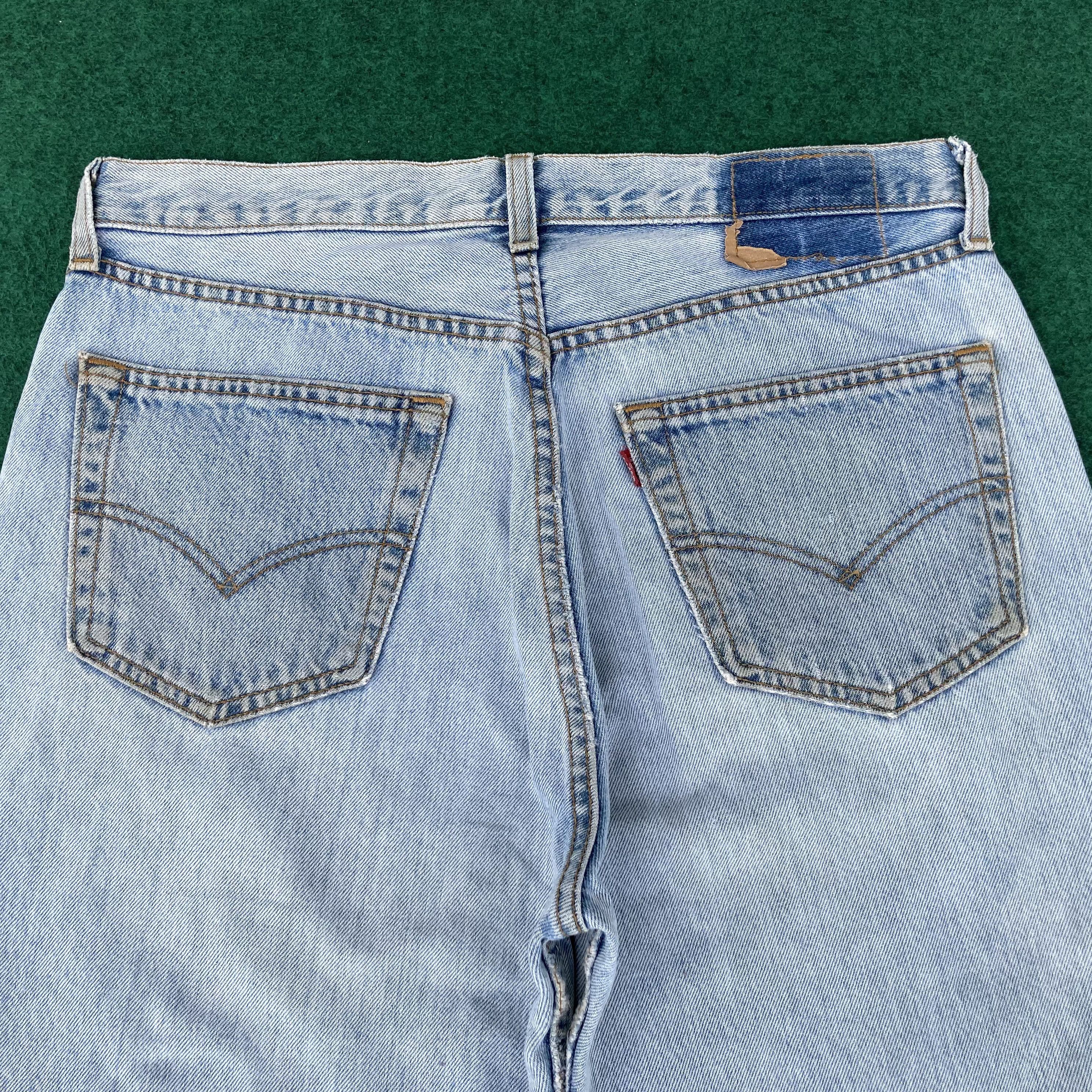 Levi's × Vintage Vtg Levis 501 Light Blue Faded Jeans Sz 32 Punk Grunge Jeans Size US 32 / EU 48 - 11 Thumbnail