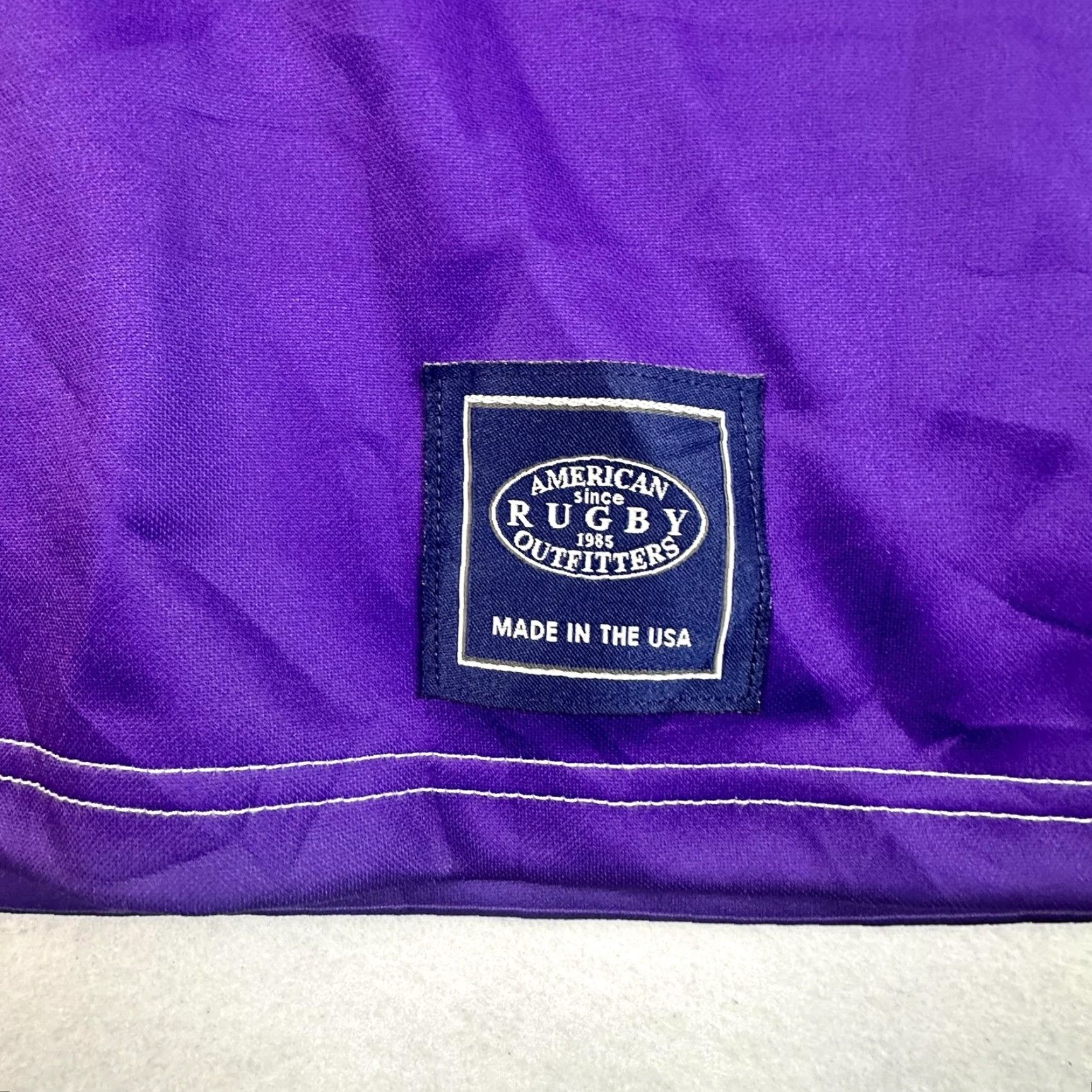 Vintage Palmer Rugby Shirt Mens 2XL 50th Anniversary 1960-2010 American Outfitters Rugby Shirt Polo Short Sleeve Solid Purple Mens 2XL Size US XXL / EU 58 / 5 - 3 Thumbnail