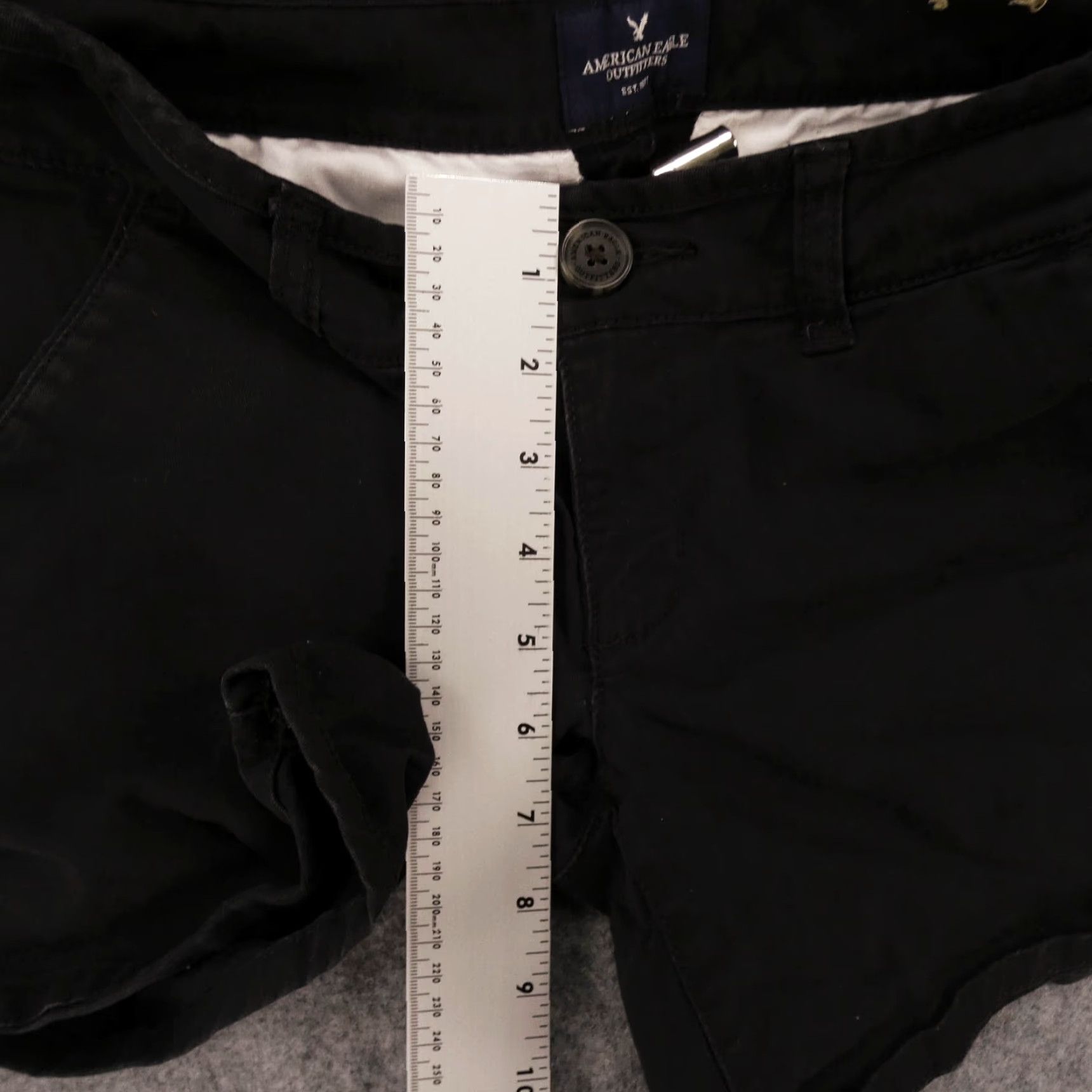 American Eagle Outfitters American Eagle Shorts Womens 0 Stretch Midi Chino Flat Front Black Size 25" / US 0 / IT 36 - 6 Thumbnail