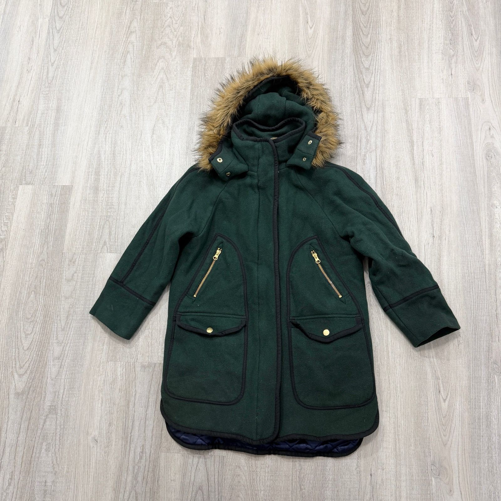 J.Crew J Crew Summit Wool Parka Coat Women's 0P Italian Stadium Size XS / US 0-2 / IT 36-38 - 1 Thumbnail