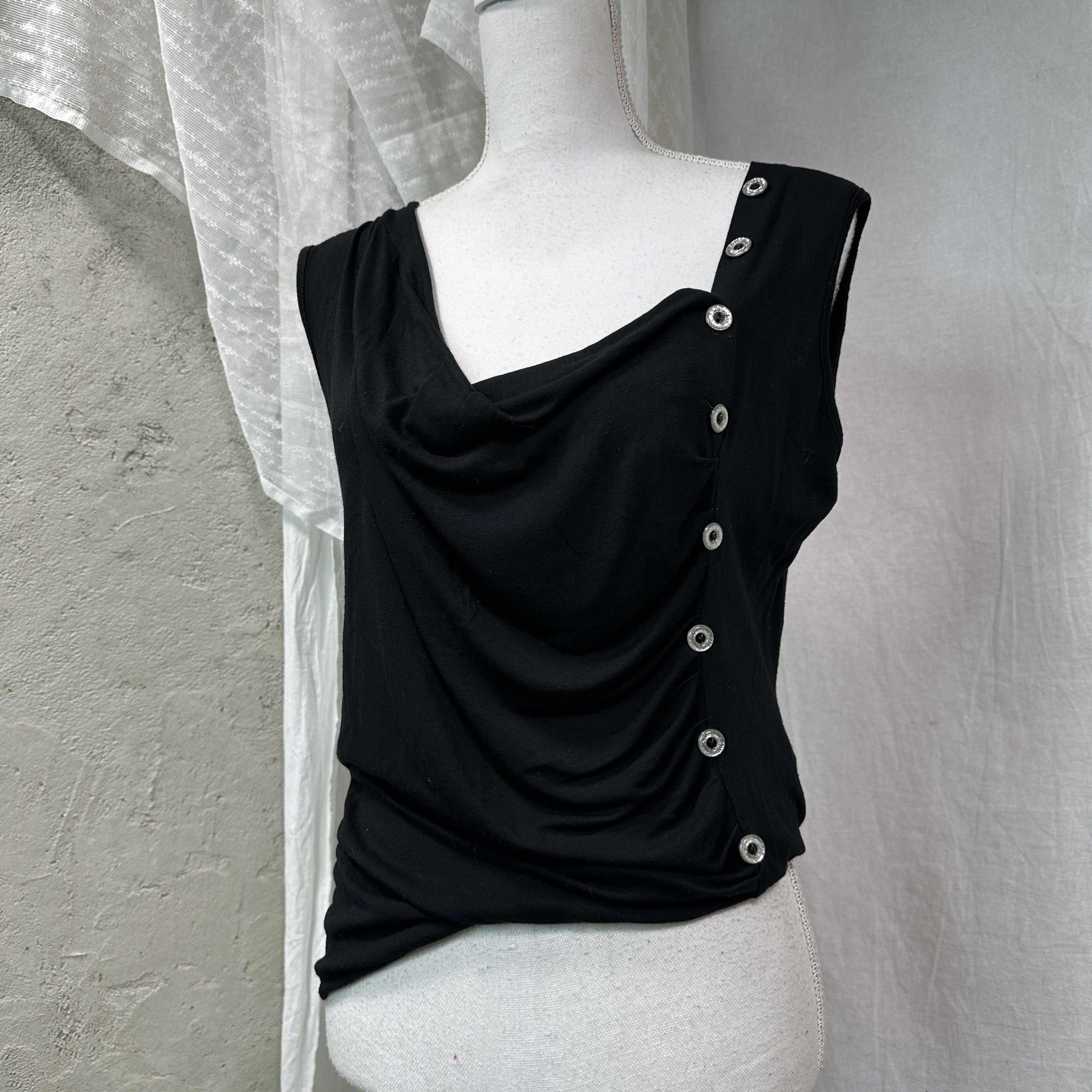 Vintage Vintage Avant Garde Grunge Opium Buttons Top Y2K Size M / US 6-8 / IT 42-44 - 5 Thumbnail