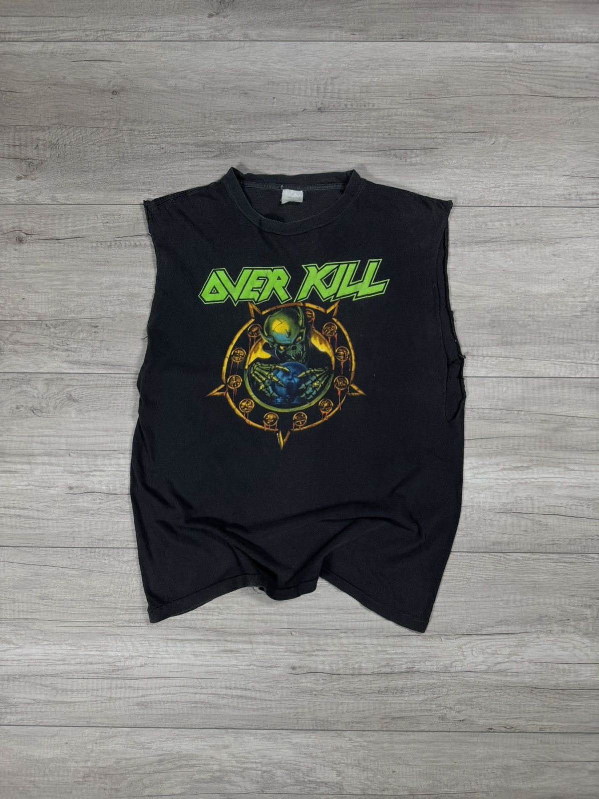 Band Tees Overkill 1991 Vintage Horrorscope Tour single stitch t shirt Size US L / EU 52-54 / 3 - 1 Thumbnail