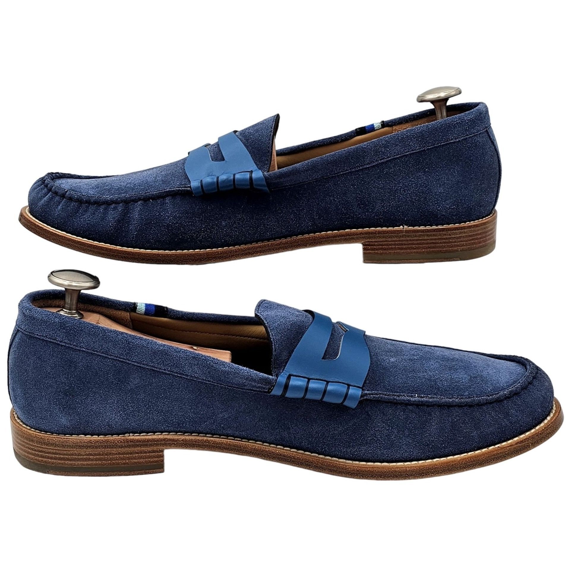 Other NEW Blue Scarpa Italy Men's 15 Blue Dress Shoes Penny Loafer Size US 15 / EU 48 - 10 Thumbnail