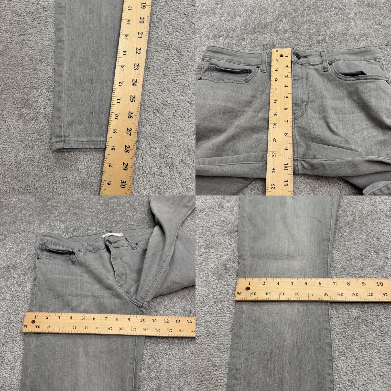 Levi's Levi's 711 Skinny Denim Jeans Womens 32 Gray Mid Rise Slim Fit Stretch Casual Size 24" / US 00 / IT 34 - 9 Thumbnail