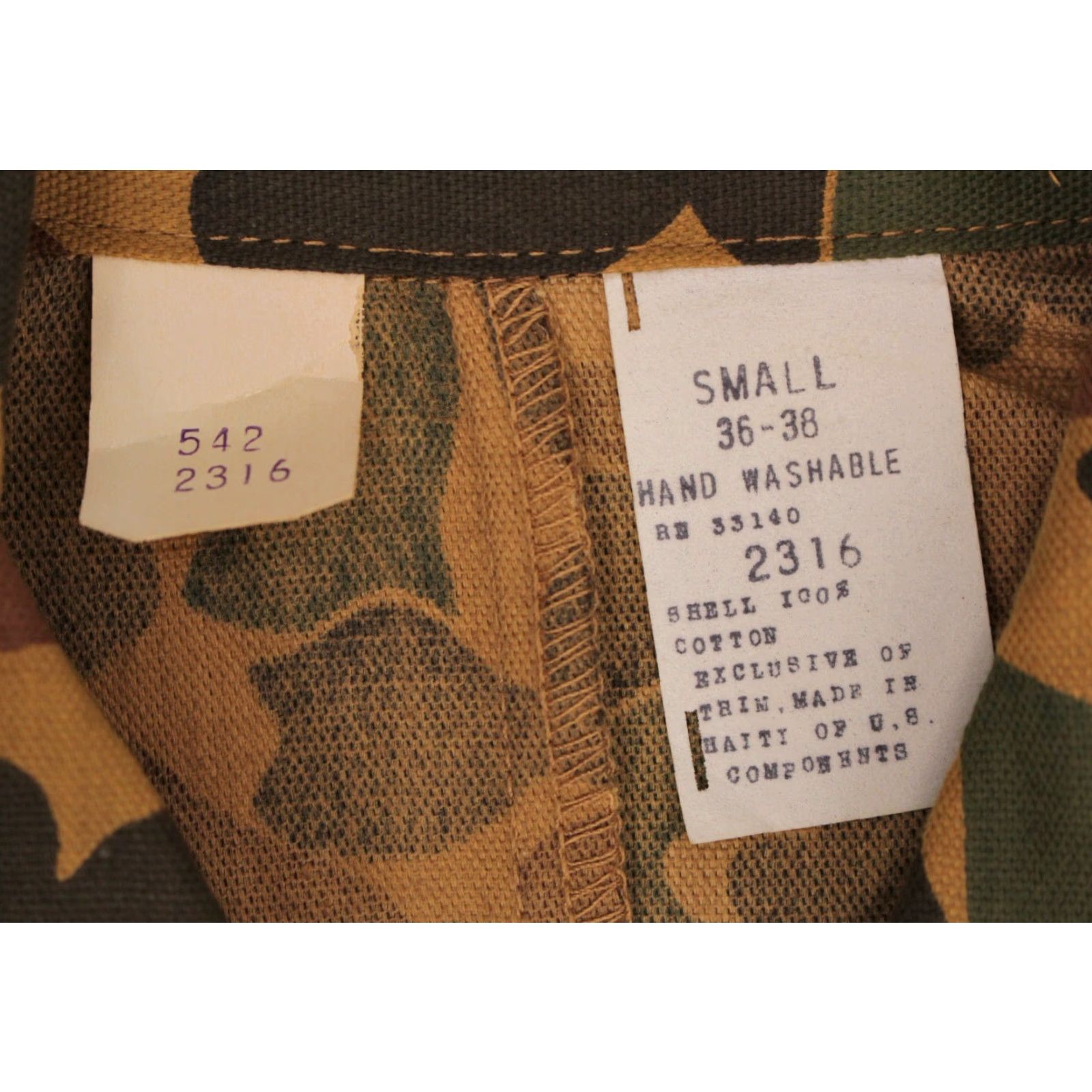 Hunter VINTAGE Mens VTG 70s NOS Duck Hunter Camo Coveralls Sz S 1970s Hunting Camouflage Green 31 Inseam) Size US 29 - 4 Thumbnail