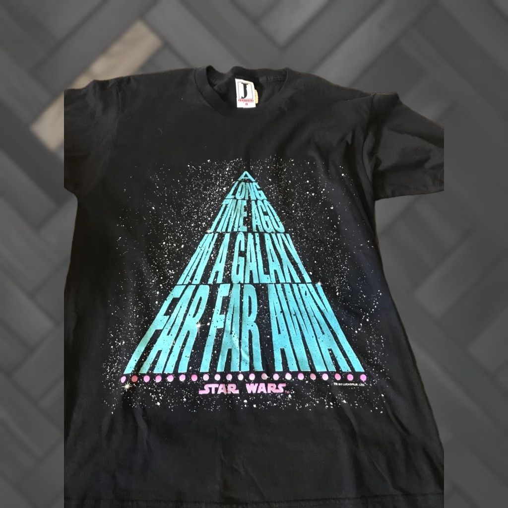 Star Wars VINTAGE Star Wars Tee T-Shirt Men L Black Short Sleeve 1980s Star Wars designer Vintage Mens Size US L / EU 52-54 / 3 - 1 Thumbnail