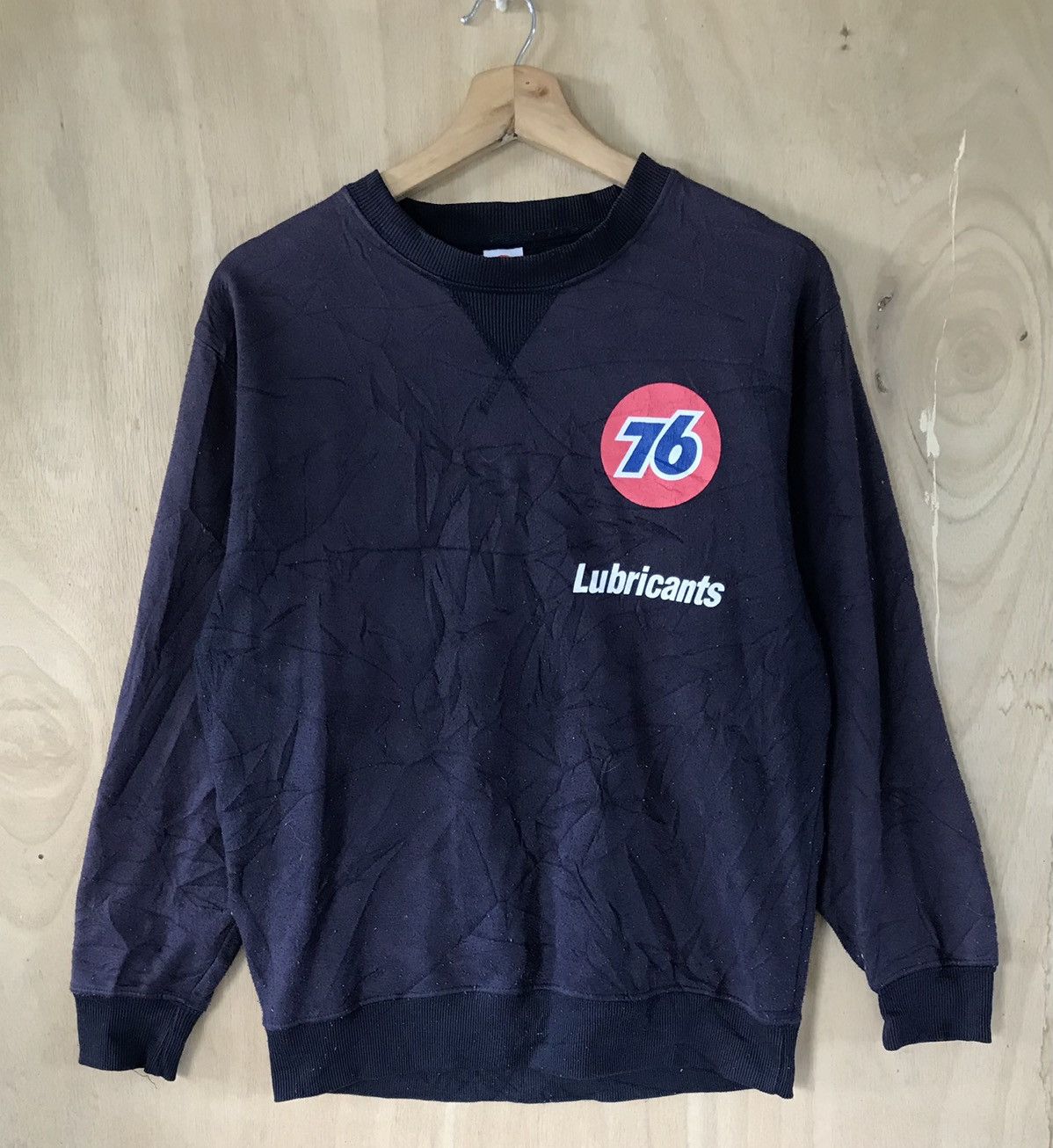 image of Racing x Vintage Union 76 Lubricant Sweatshirts in Faded Blue, Men's (Size Medium)