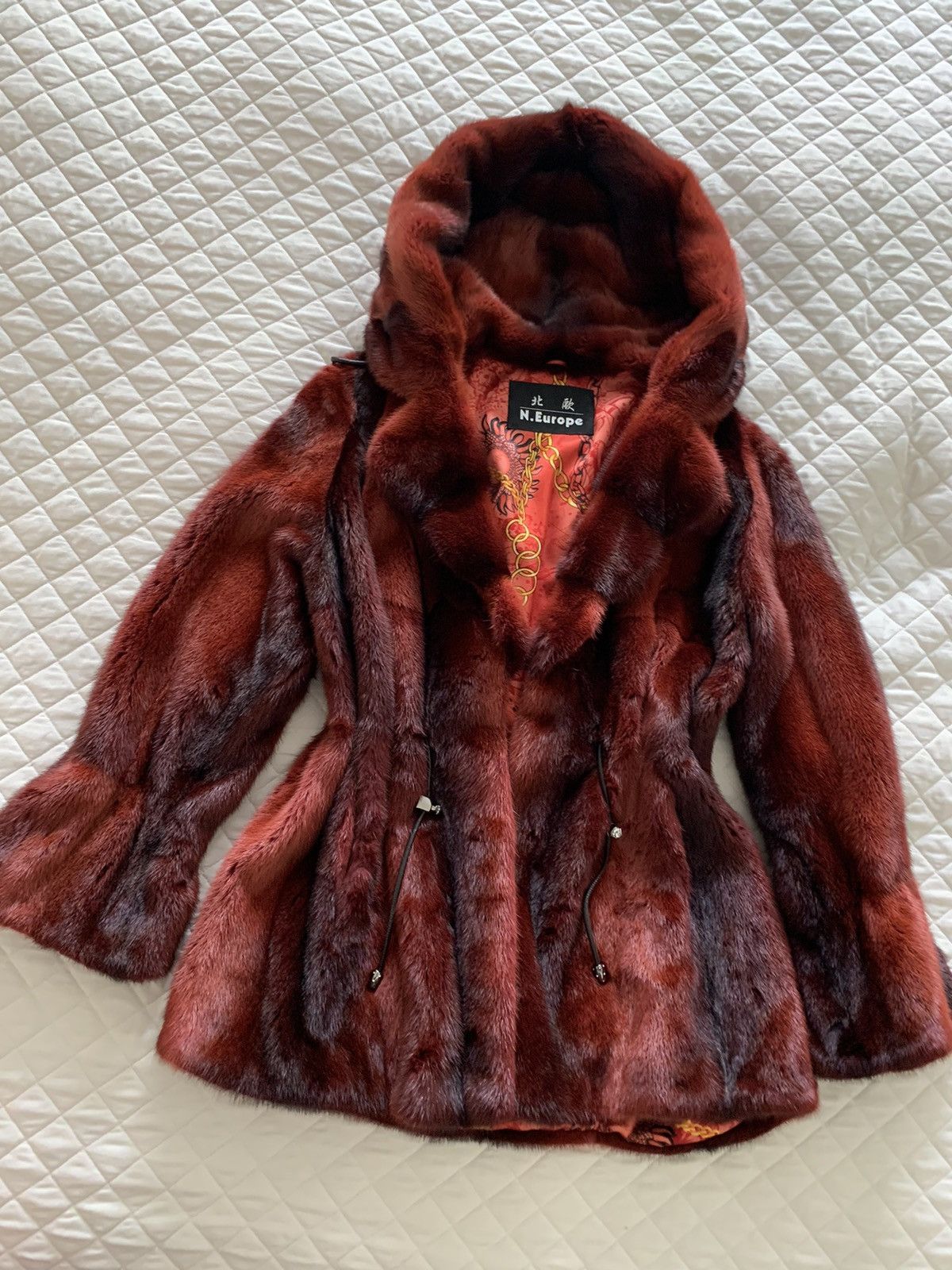 Japanese Brand Kopenhagen burgundy mink. Size M / US 6-8 / IT 42-44 - 1 Thumbnail
