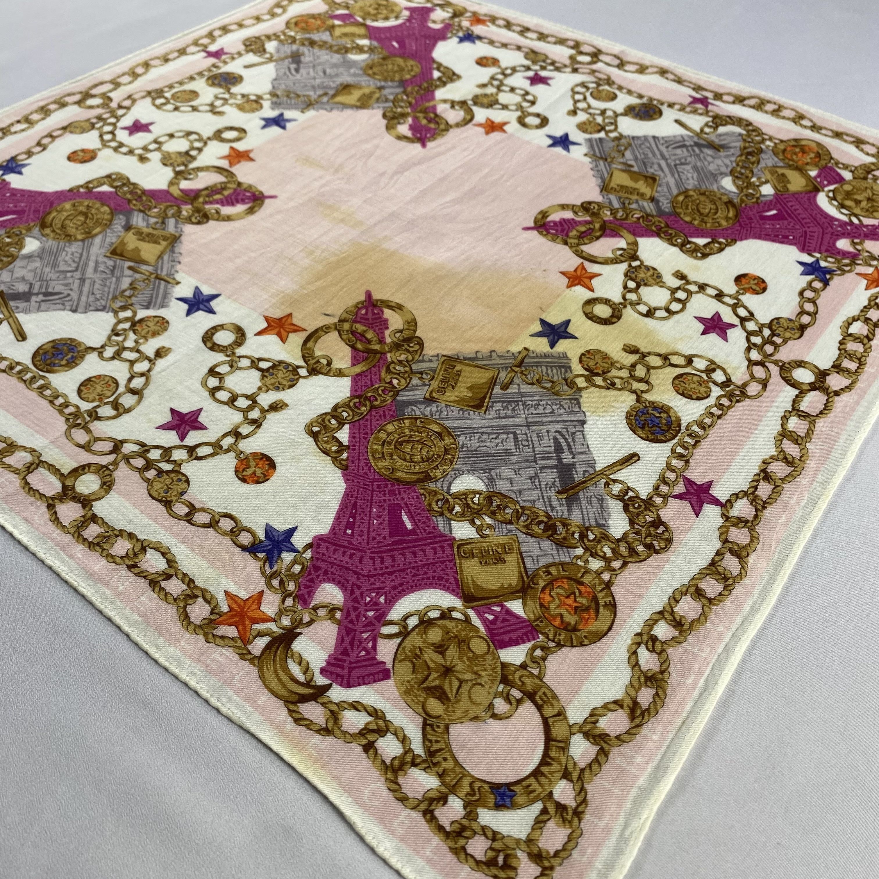 Celine × Vintage Celine Handkerchief / Neckerchief / Bandana-P1377 Size ONE SIZE - 2 Thumbnail