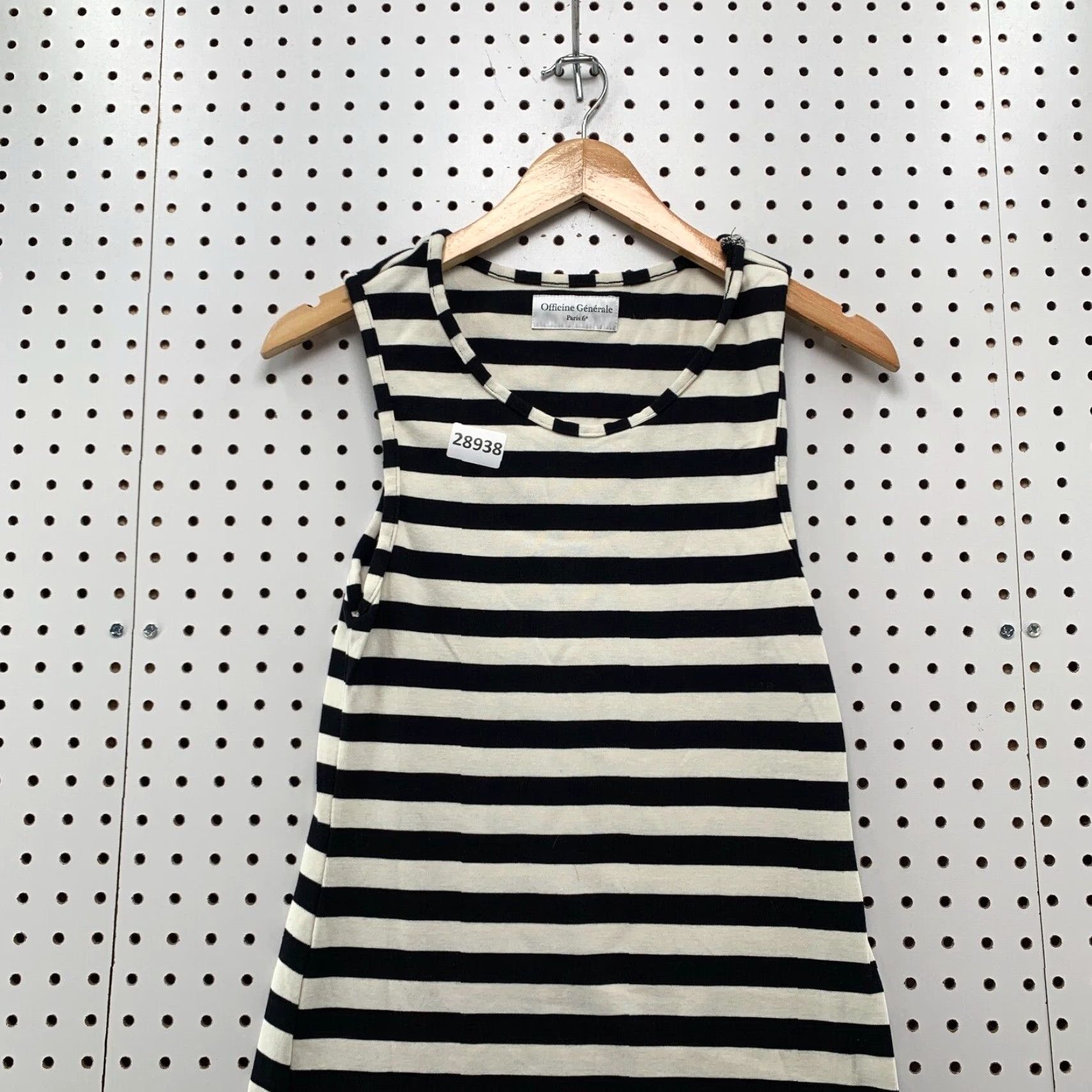Vintage Officine Generale Striped Mini Shirt Dress Womens M Black Striped 14X34 T-Shirt Dress Size M / US 6-8 / IT 42-44 - 3 Thumbnail