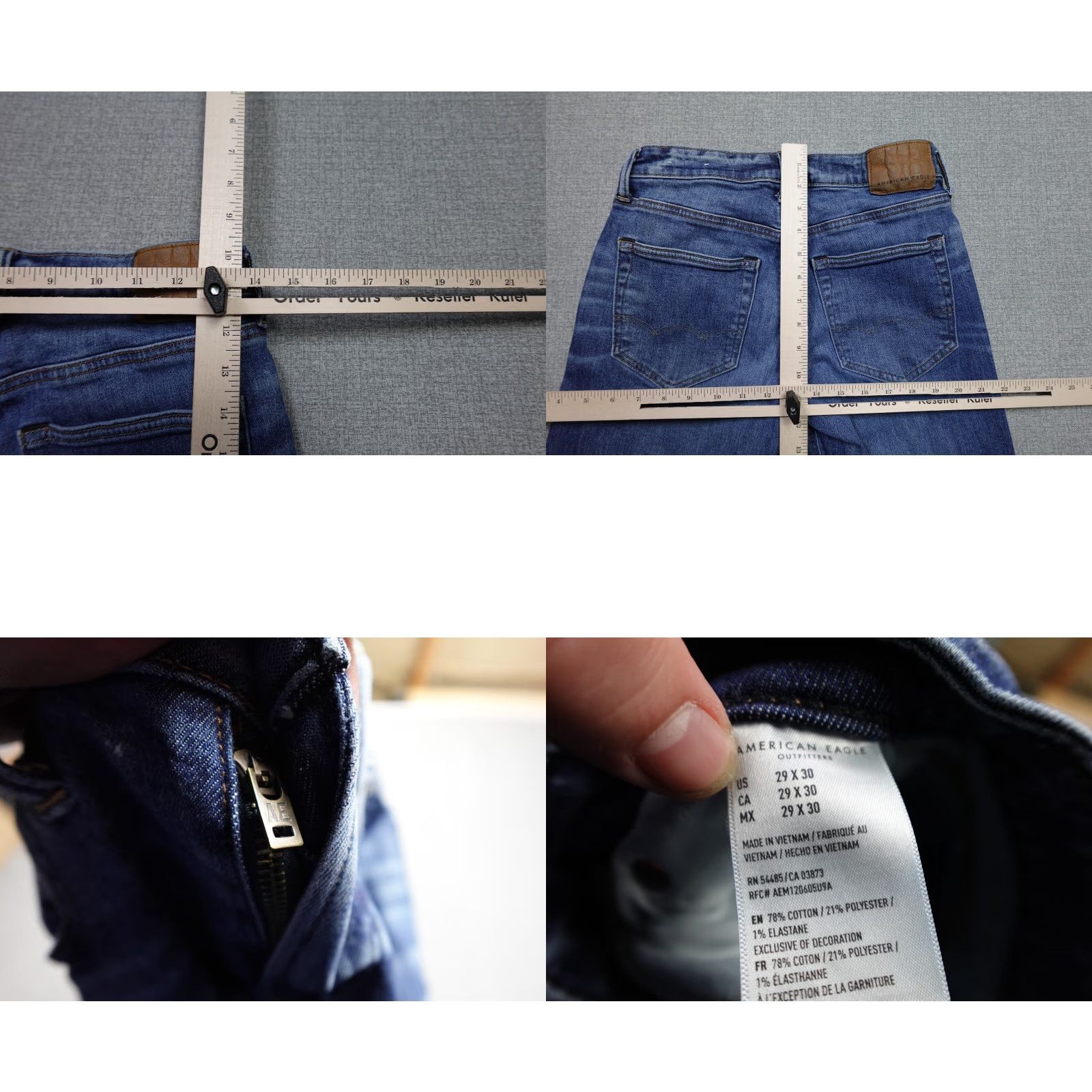 American Eagle Outfitters American Eagle Outfitters Jeans 29x30 Blue Straight Denim Slim 5-Pocket Mens USA Decade 90s? Size US 29 - 8 Thumbnail