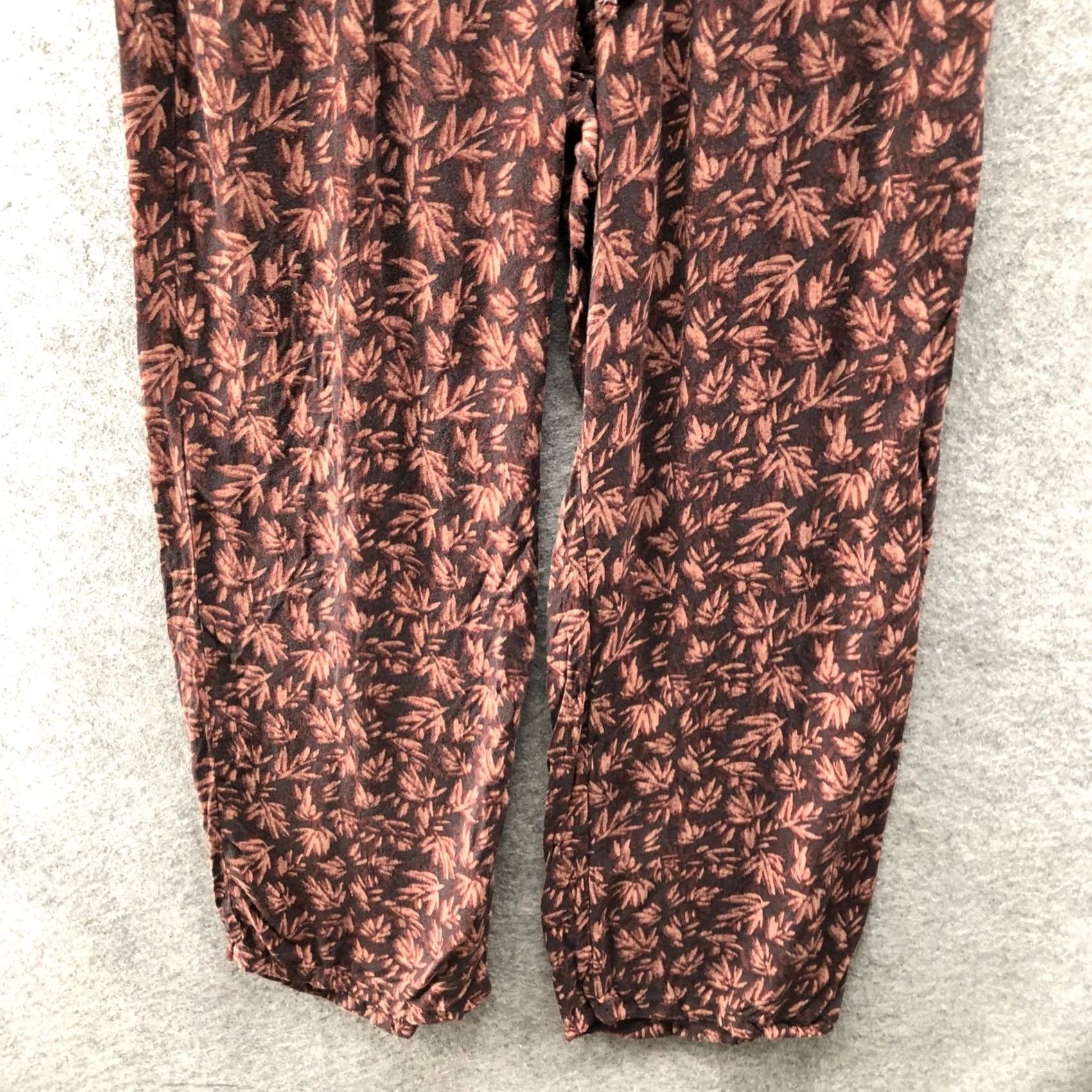 Uniqlo Uniqlo Pajama Pants Womens L Rayon Brown Palm Print Lounge Lightweight Tropical Size 36" / US 14 / IT 50 - 4 Thumbnail