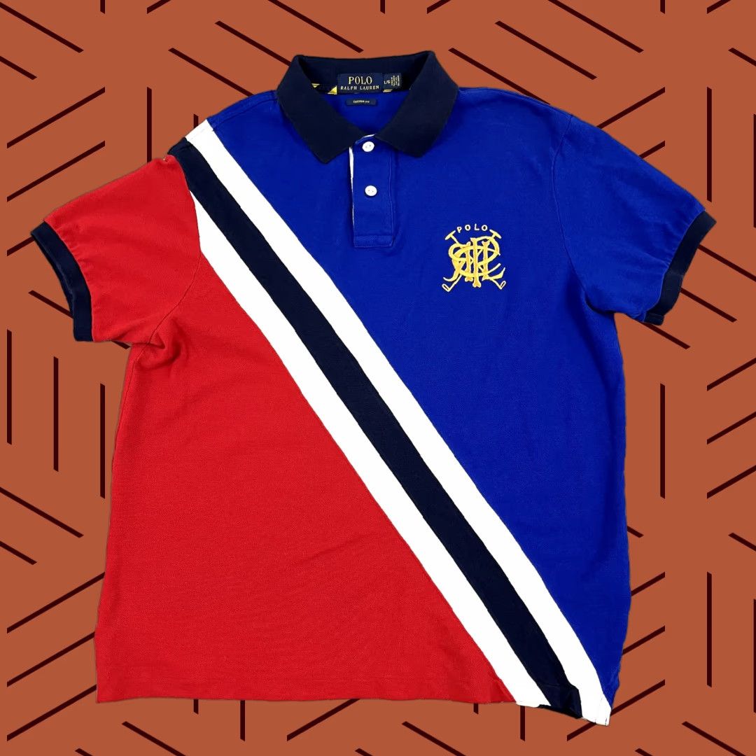Polo Ralph Lauren VINTAGE Polo Ralph Lauren Polo Shirt Mens Large Red White Blue Embroidered Logo Casual Size US L / EU 52-54 / 3 - 1 Thumbnail