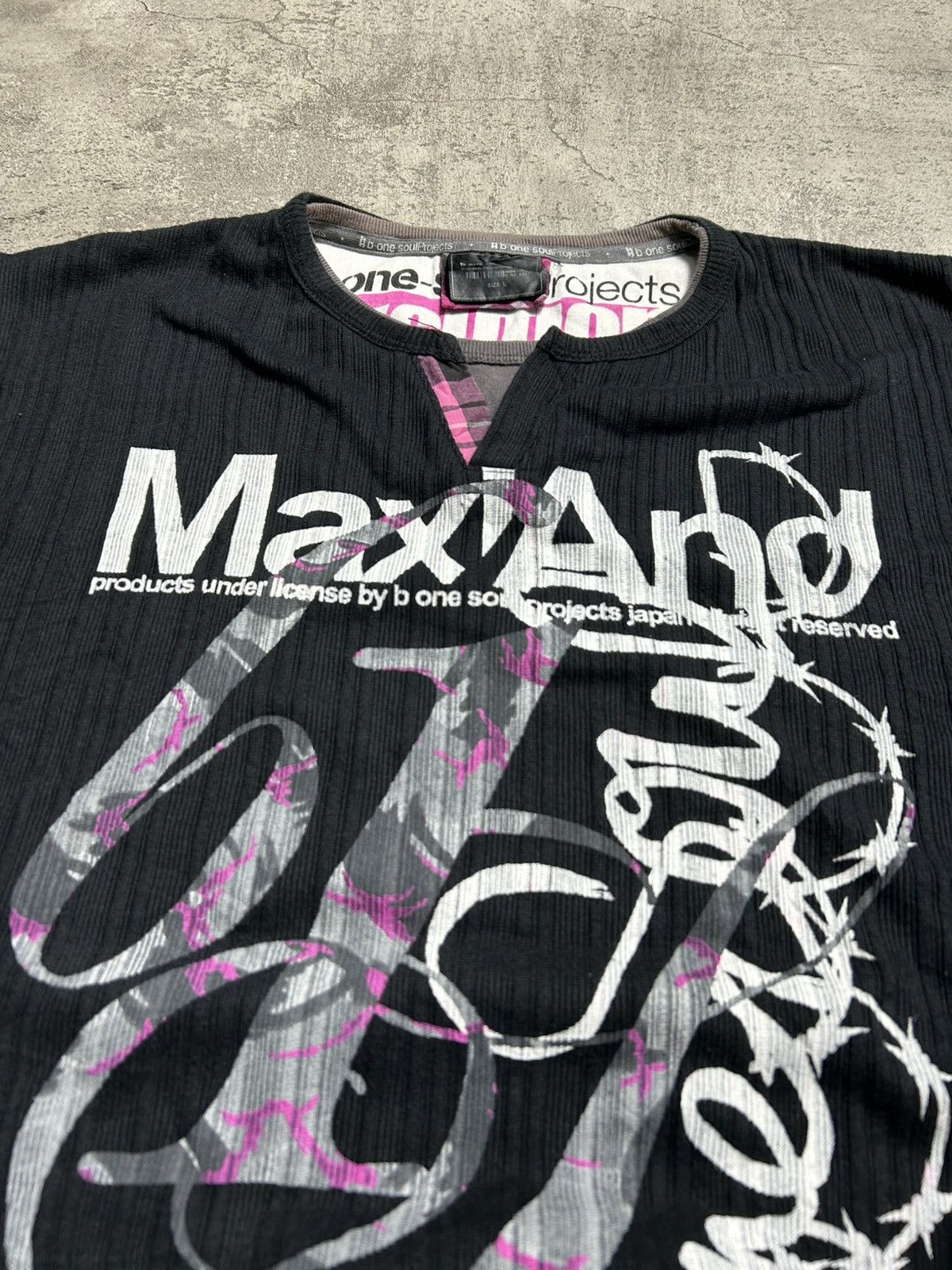 Japanese Brand 2000s B One Soul Japan Poem Punk Syle layered Shirt Size US L / EU 52-54 / 3 - 5 Thumbnail