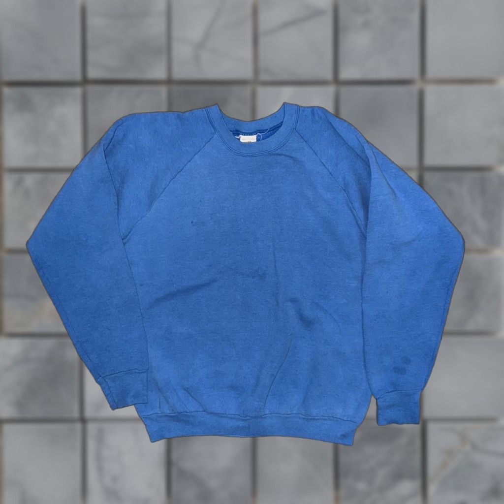 Fruit Of The Loom VINTAGE Fruit of the Loom Sweatshirt Shirt XL Blue Mens 22x26 USA Pullover Crewneck Size US XL / EU 56 / 4 - 1 Thumbnail