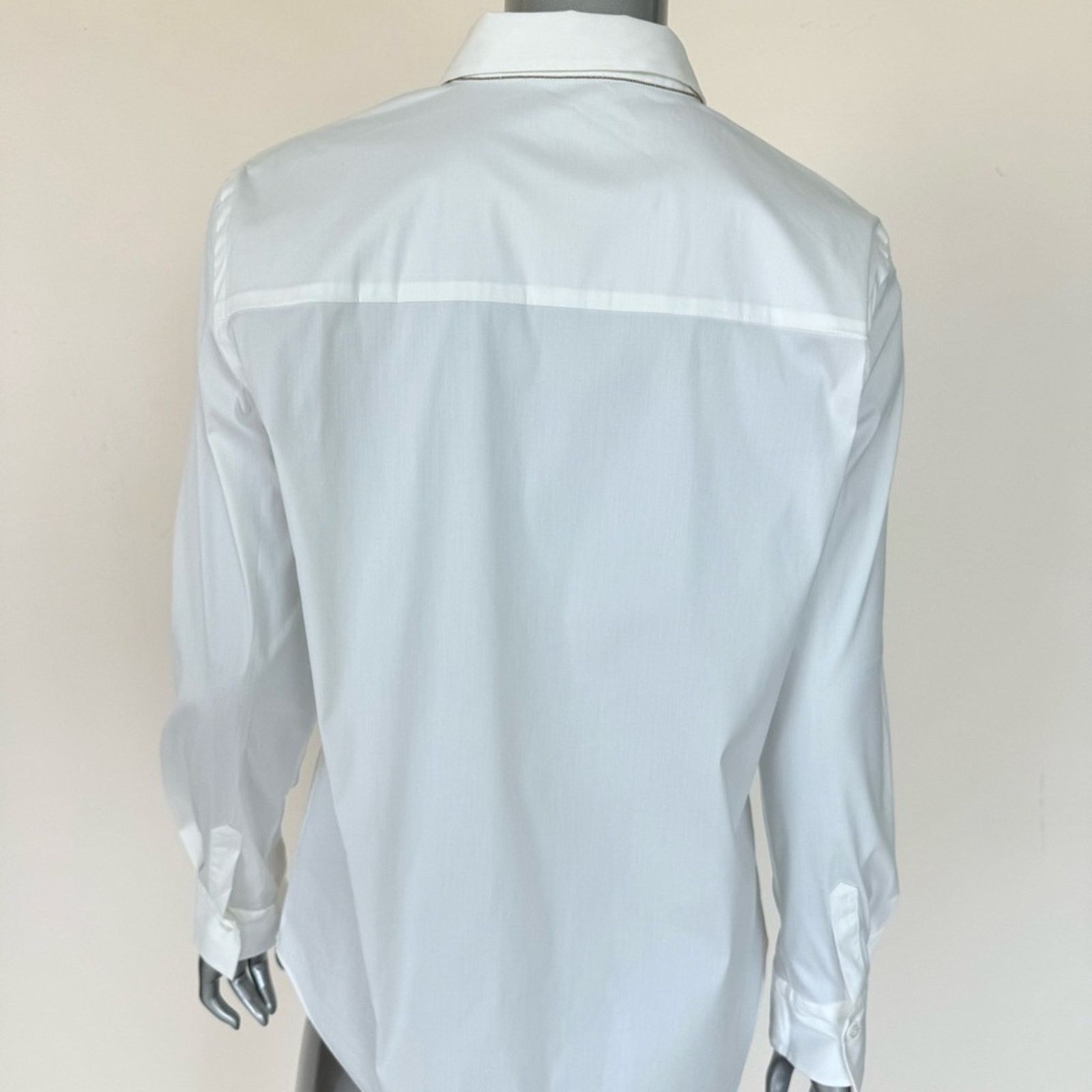 Brunello Cucinelli Brunello Cucinelli women white cotton blouse size L 1100$ Size L / US 10 / IT 46 - 4 Thumbnail