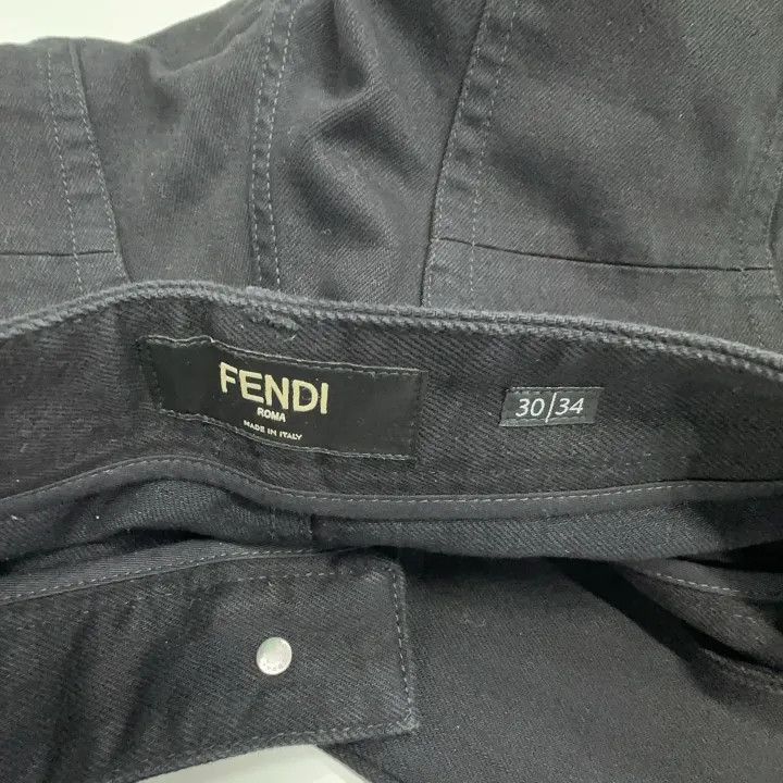 Fendi Fendi Black Slim Fit Denim Pants for Men -2507 Size US 30 / EU 46 - 4 Thumbnail
