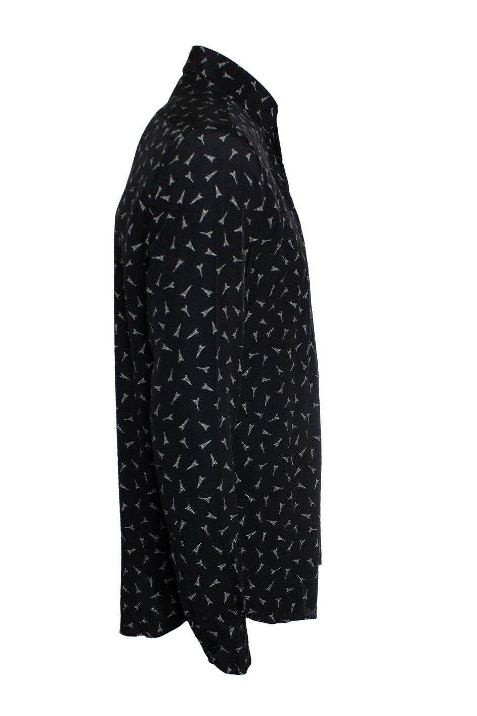 Saint Laurent Paris Saint Laurent, Black shirt with eiffel tower print Size US M / EU 48-50 / 2 - 4 Thumbnail