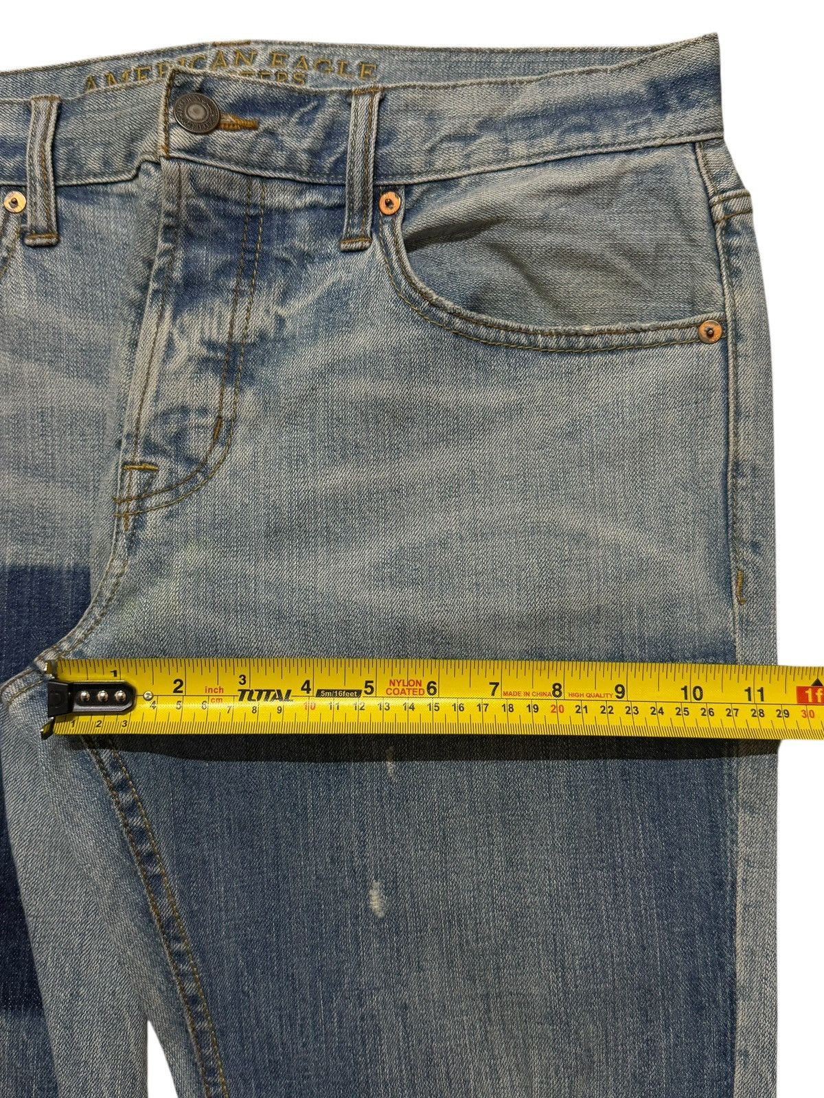 Number (N)ine Vintage Y2K Japanese Brand Blue Faded Wash Distress Straight Size US 34 / EU 50 - 12 Thumbnail