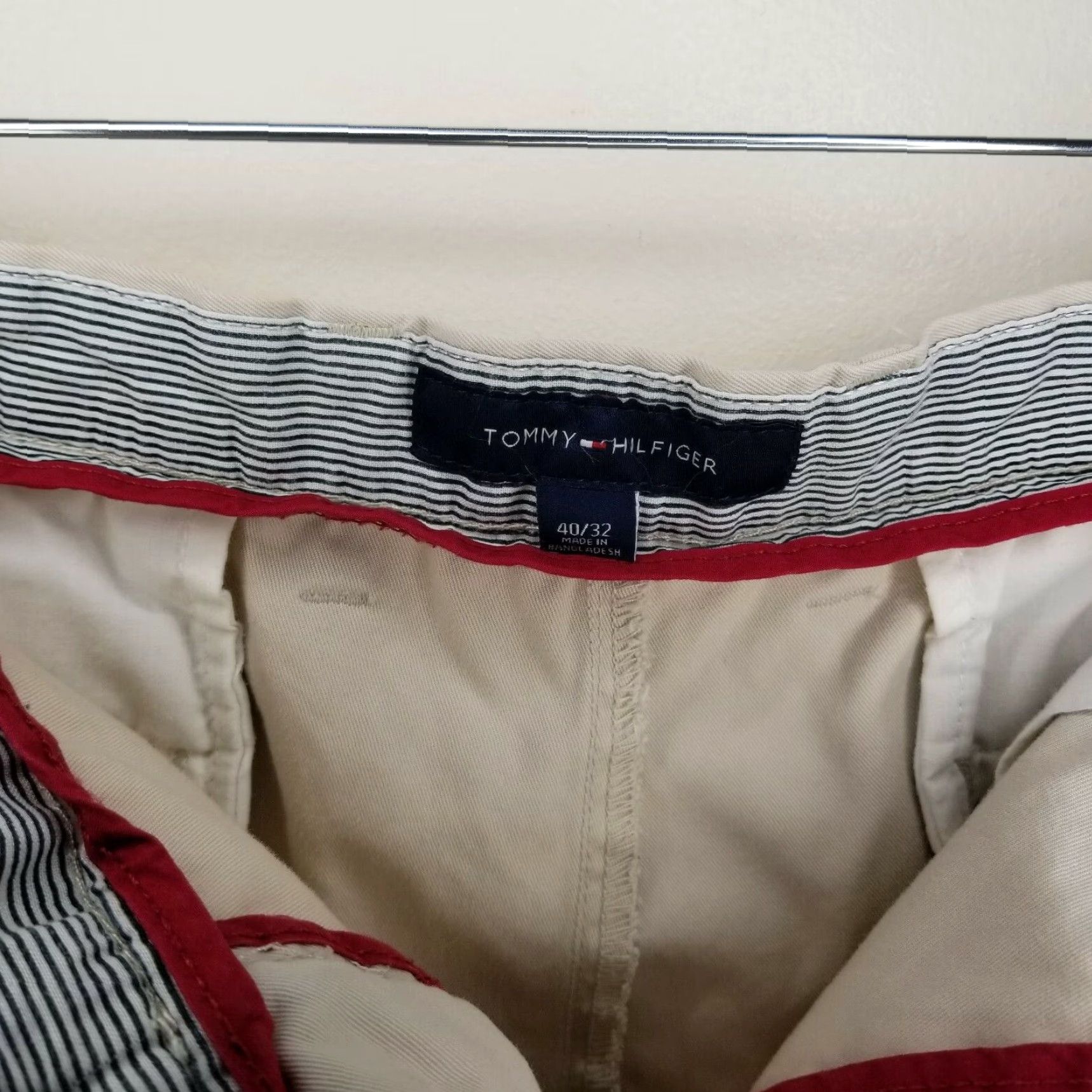 Tommy Hilfiger TOMMY HILFIGER Men's Chino Pants Casual Size 40x32 Beige Size US 40 / EU 56 - 4 Thumbnail
