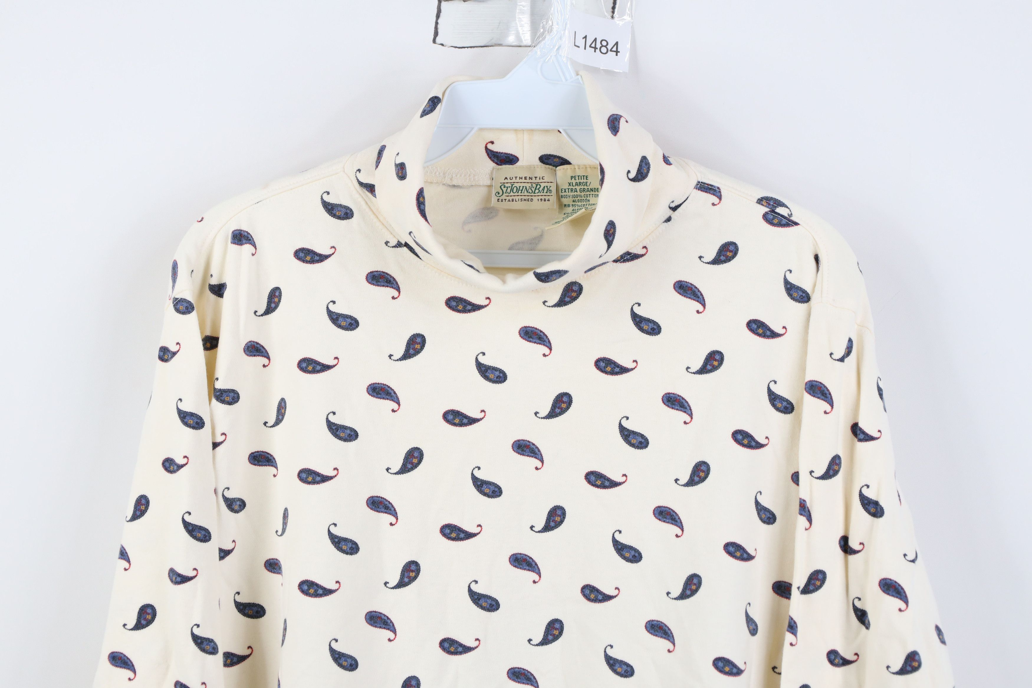 Vintage Vintage 90s Streetwear Over Print Turtleneck T-Shirt Cotton Size XL / US 12-14 / IT 48-50 - 2 Thumbnail