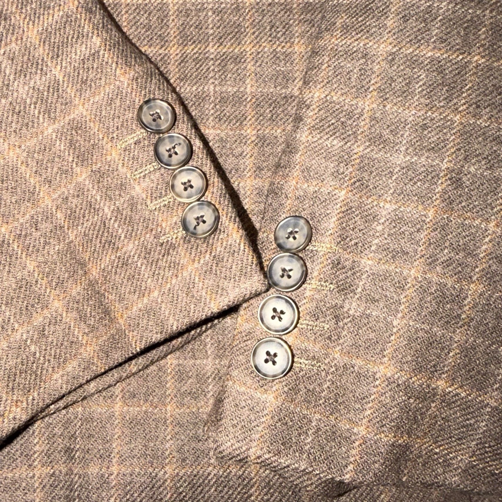 Johnston & Murphy Johnston & Murphy Mens Blazer Medium Brown Plaid Wool Sport Coat Jacket 3 Button Size 40R - 2 Thumbnail