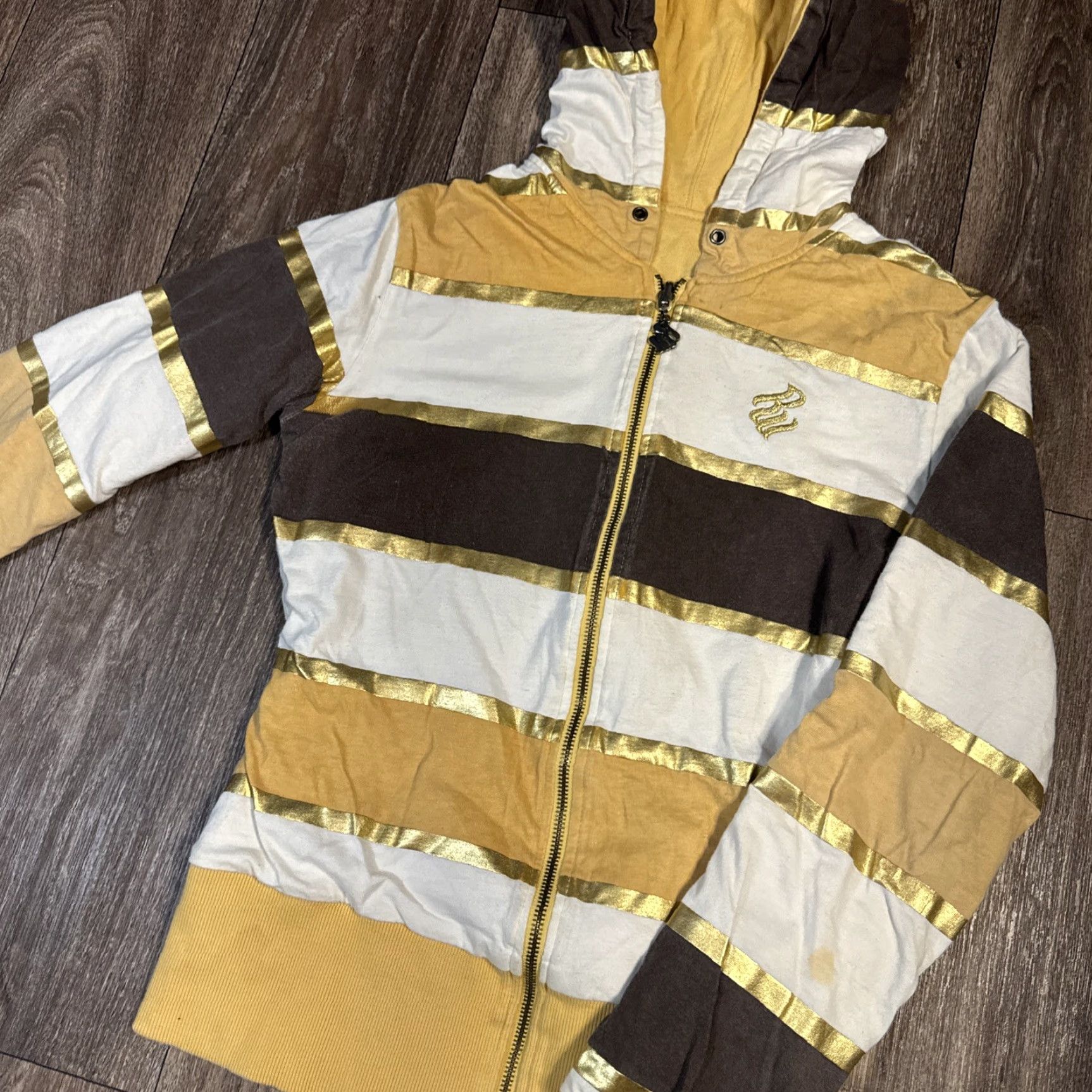 Rocawear VINTAGE Rocawear Hoodie S Women Yellow Full Zip 18” Pit to Pit 24” Length Reversible Cyber Grunge Hip Hop S-M Size S / US 4 / IT 40 - 4 Thumbnail