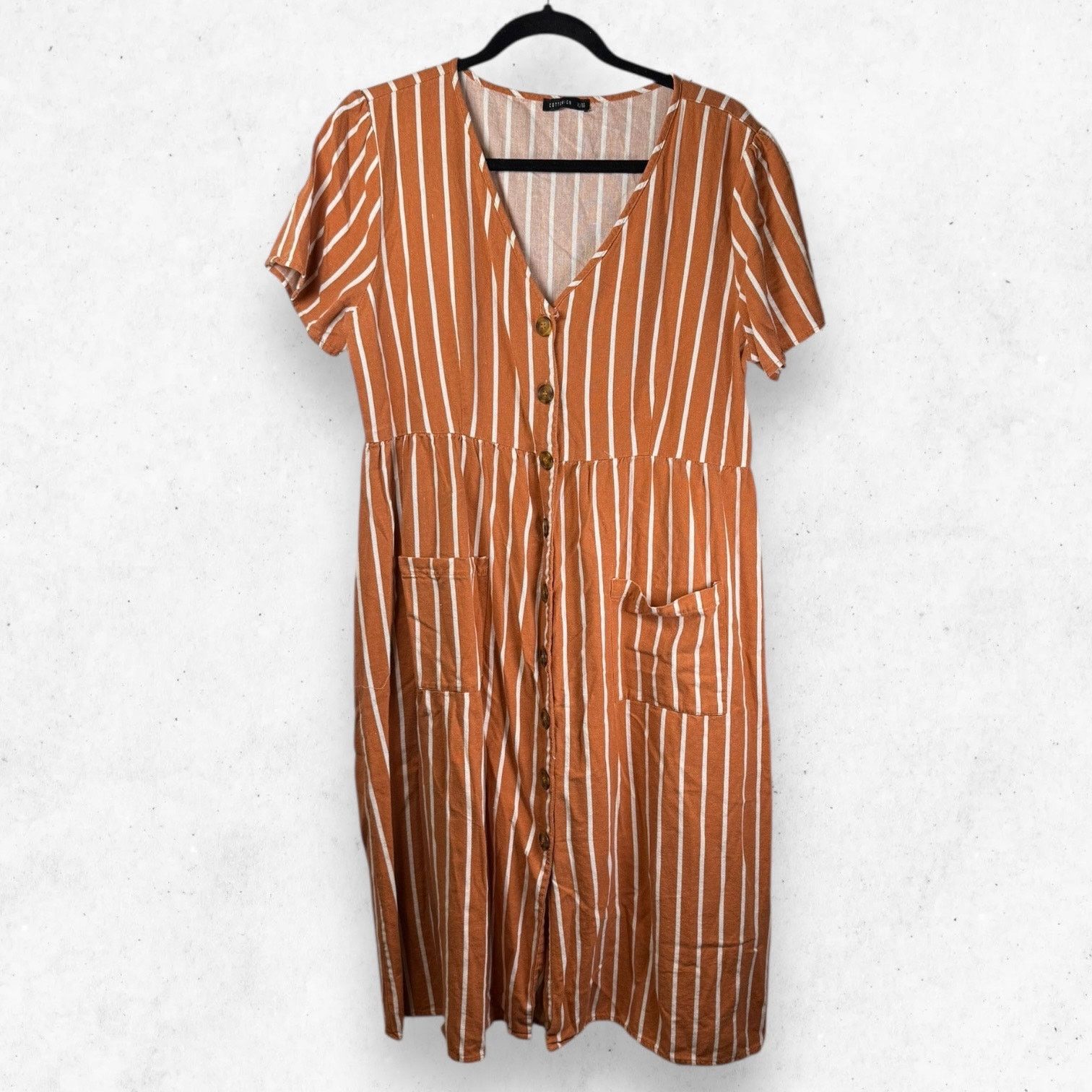 Other Cotton & Co. Camila Striped Button Midi Dress Women's XL Size XL / US 12-14 / IT 48-50 - 1 Thumbnail