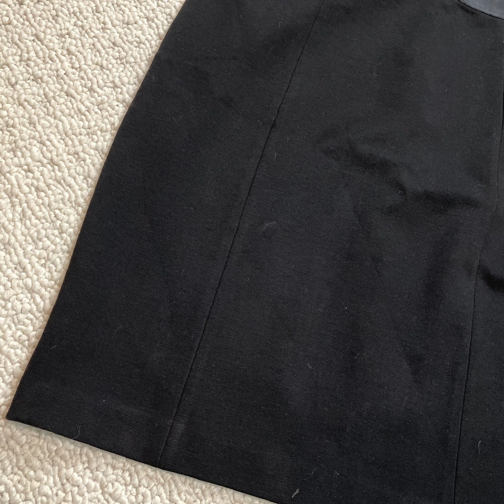 Elie Tahari Elie Tahari Skirt Womens 10 Black Full Zip Stretch Rayon Solid Pencil Straight Size 32" / US 10 / IT 46 - 3 Thumbnail
