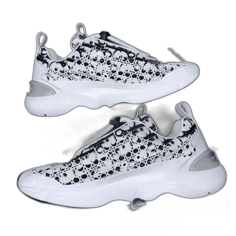 Dior Dior B24 White Black Printed Sneakers Size US 8 / EU 41 - 1 Thumbnail
