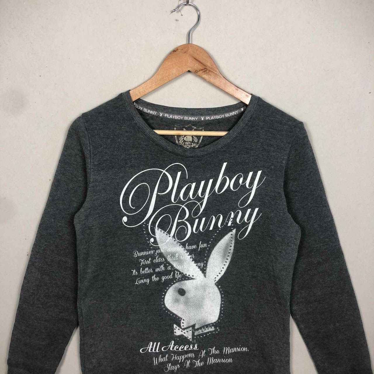 Playboy Vintage Distressed Playboy Bunny Sweatshirt Jumper Size US M / EU 48-50 / 2 - 3 Thumbnail
