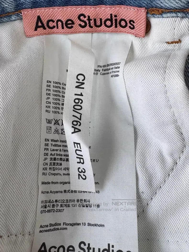 Acne Studios Acne Studios Wash blue leather label ripped denim half-ski Size 42" / US 20 - 6 Thumbnail