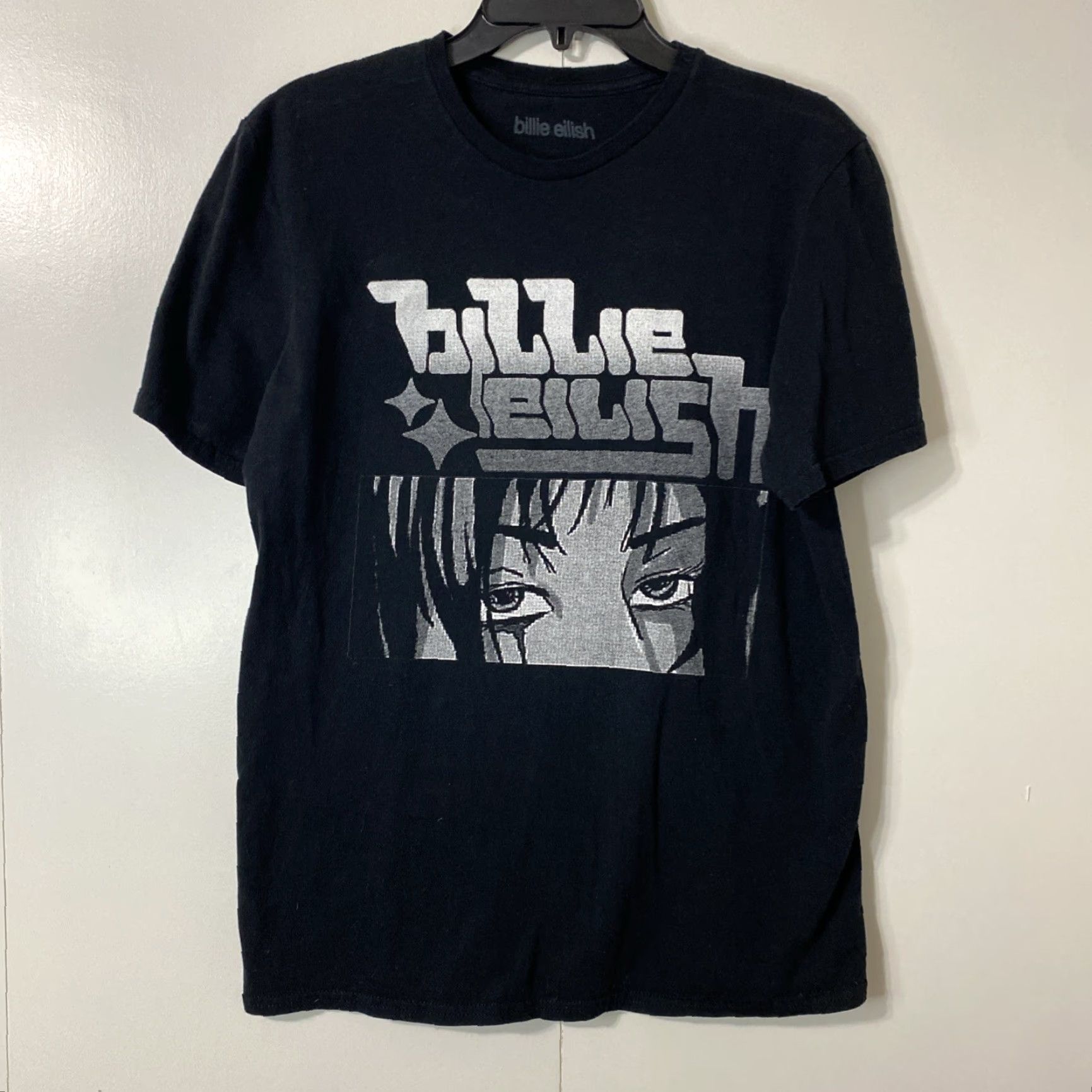 Vintage Billie Eilish Shirt Mens Medium Black Graphic Eyes Anime 2022 Concert Tee Shirt Size US M / EU 48-50 / 2 - 2 Thumbnail