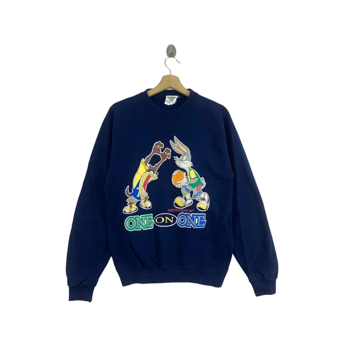 Warner Bros Vintage 1993 SPACE JAM LOONEY TUNES Basketball Sweatshirt Size S / US 4 / IT 40 - 1 Thumbnail