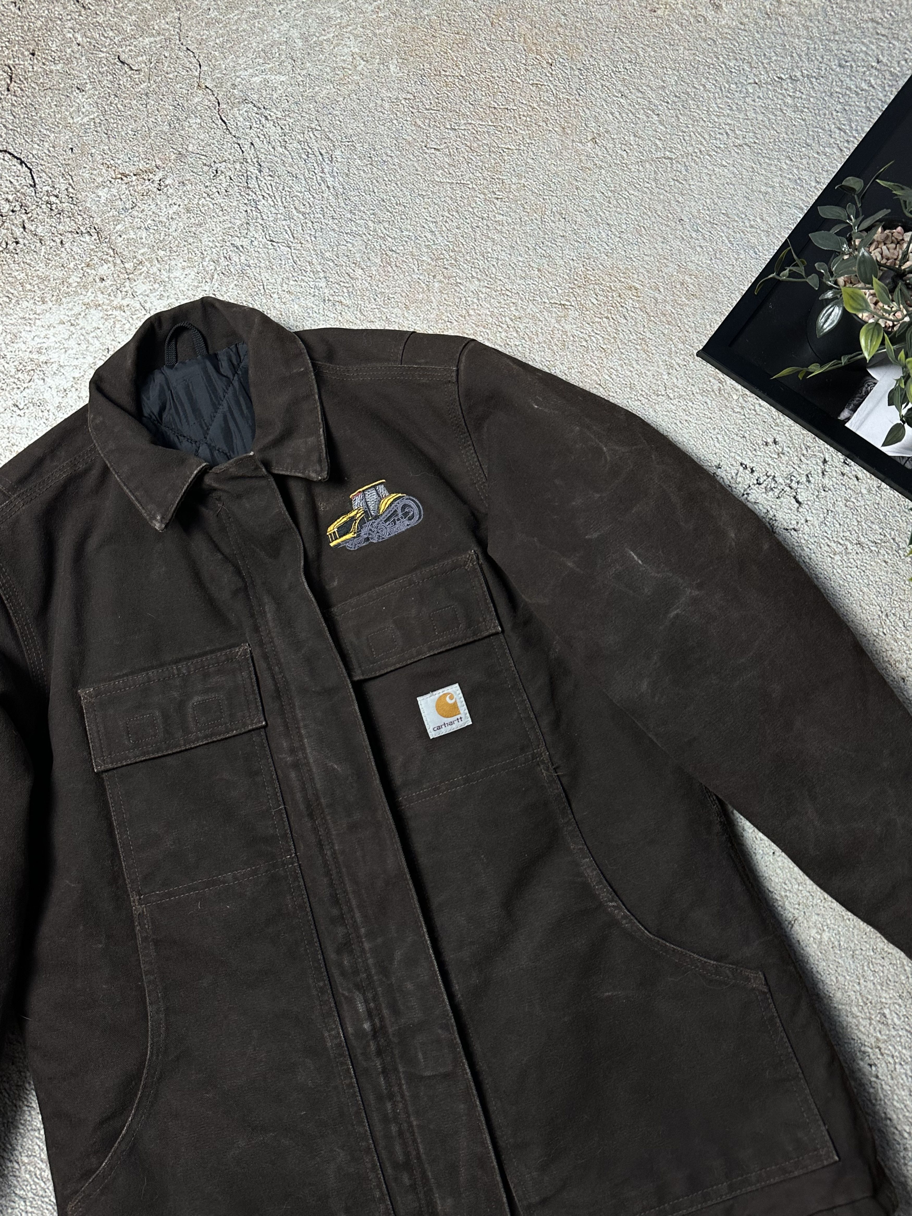 Carhartt × Vintage Vintage carhartt detroit jacket brown buldozer custom Size US S / EU 44-46 / 1 - 3 Thumbnail