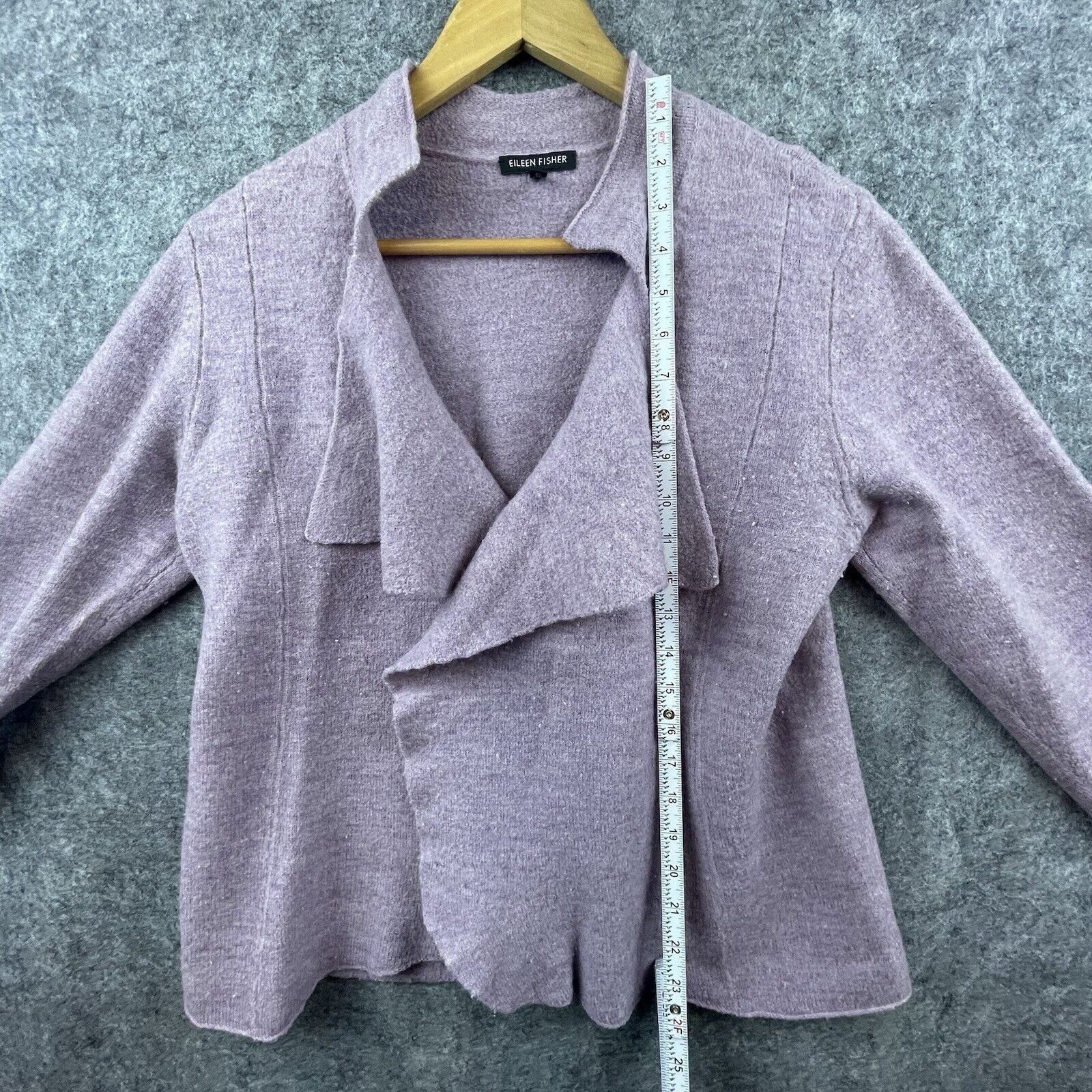Eileen Fisher Eileen Fisher Sweater Womens L Lavender Open Cardigan Cozy Size L / US 10 / IT 46 - 4 Thumbnail