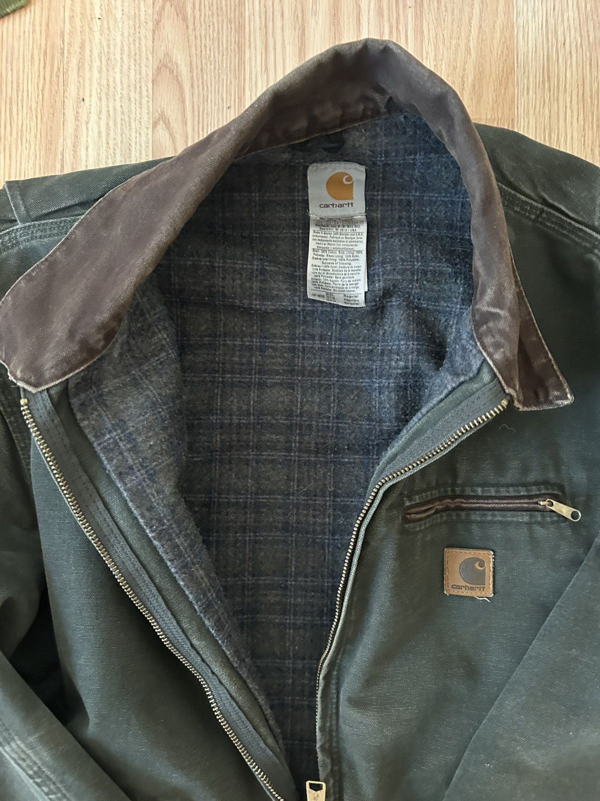 Carhartt × Vintage Carhart jacket, J97 MOS, faded green moss, 2XL Size US XXL / EU 58 / 5 - 5 Thumbnail