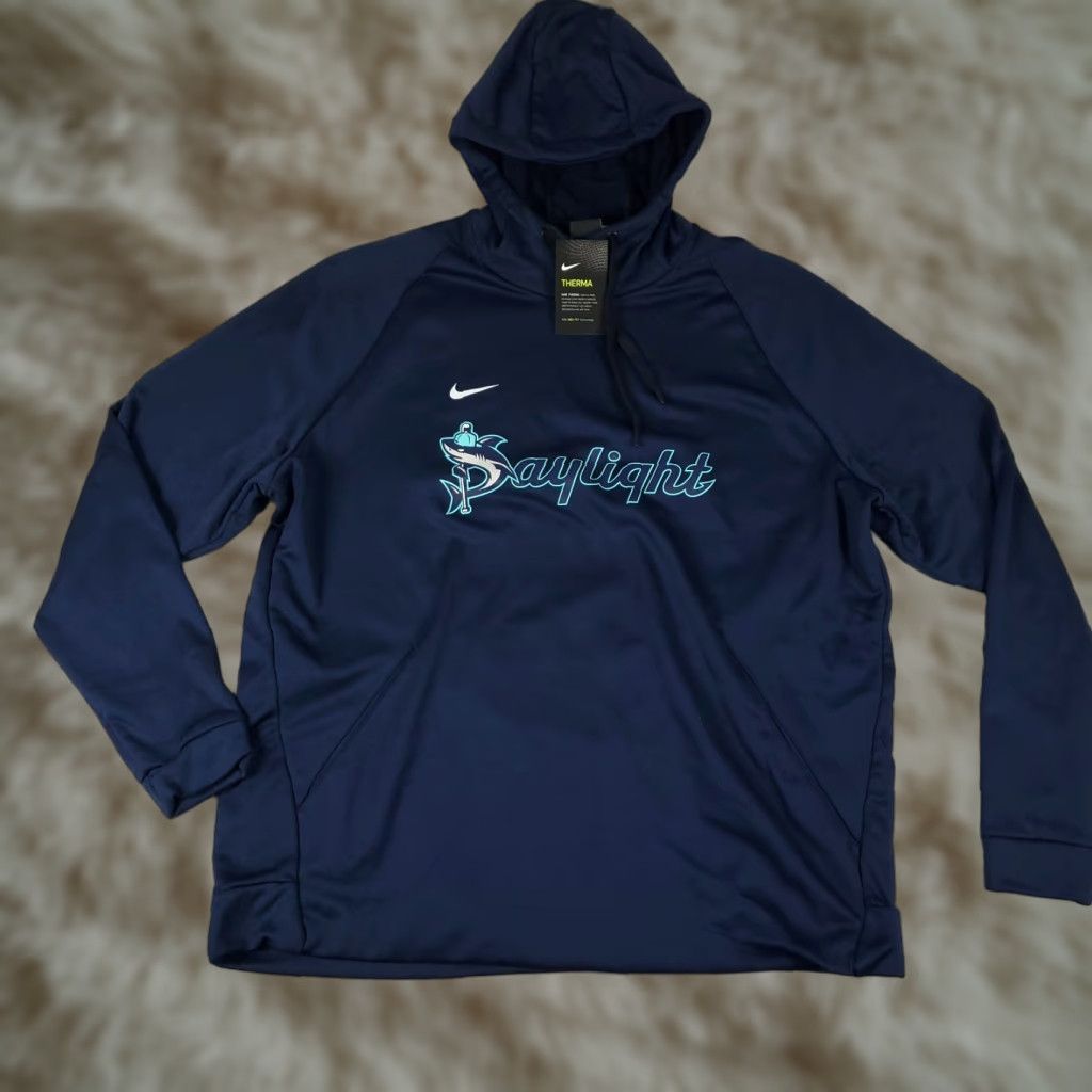 Nike Nike Hoodie Mens 2XL Navy Blue Logo Dri Fit Pullover Sweatshirt Slim? Regular Nike Hoodie 2XL Navy Logo Dri-FIT Sweatshirt Size US XXL / EU 58 / 5 - 1 Thumbnail