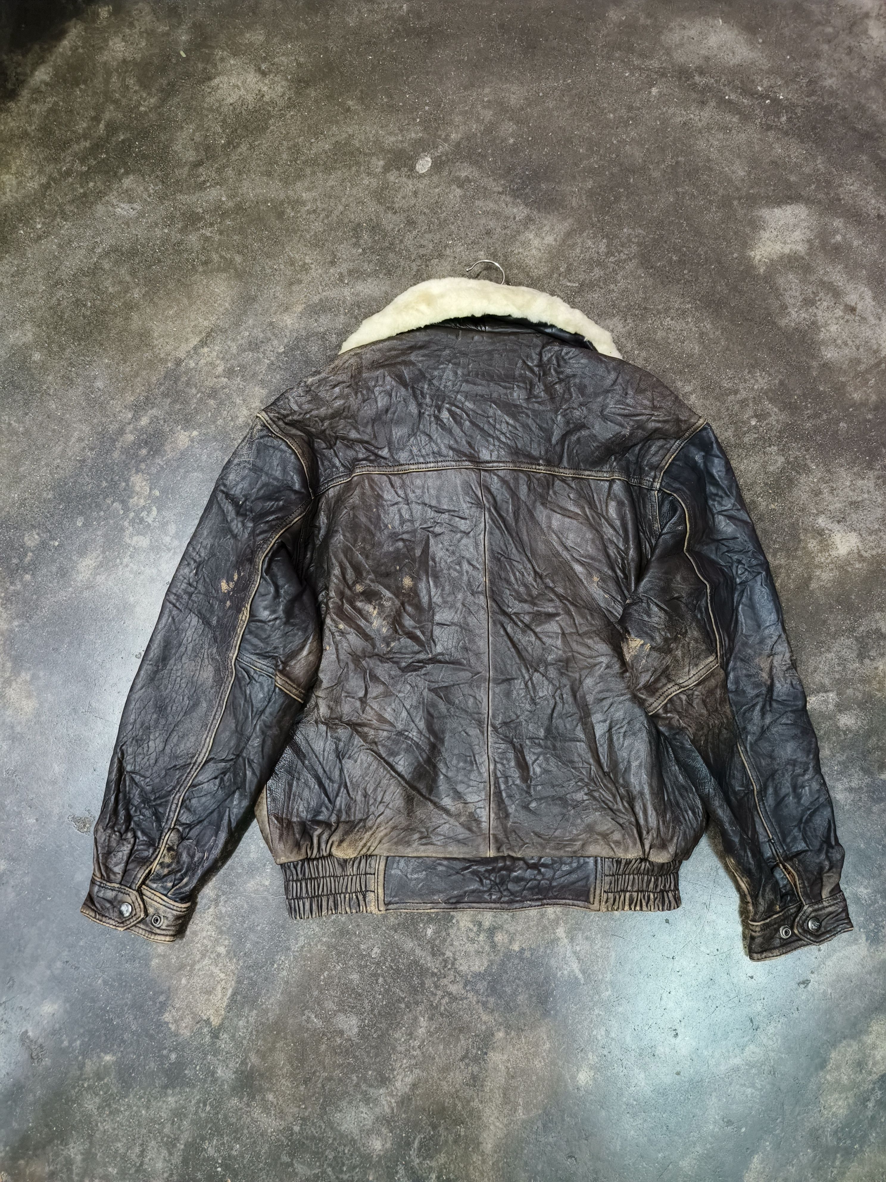 Japanese Brand DISTRESSED HARAJUKU MOTHER LAMBSKIN LEATHER JACKET Faux-fur Size US L / EU 52-54 / 3 - 9 Thumbnail