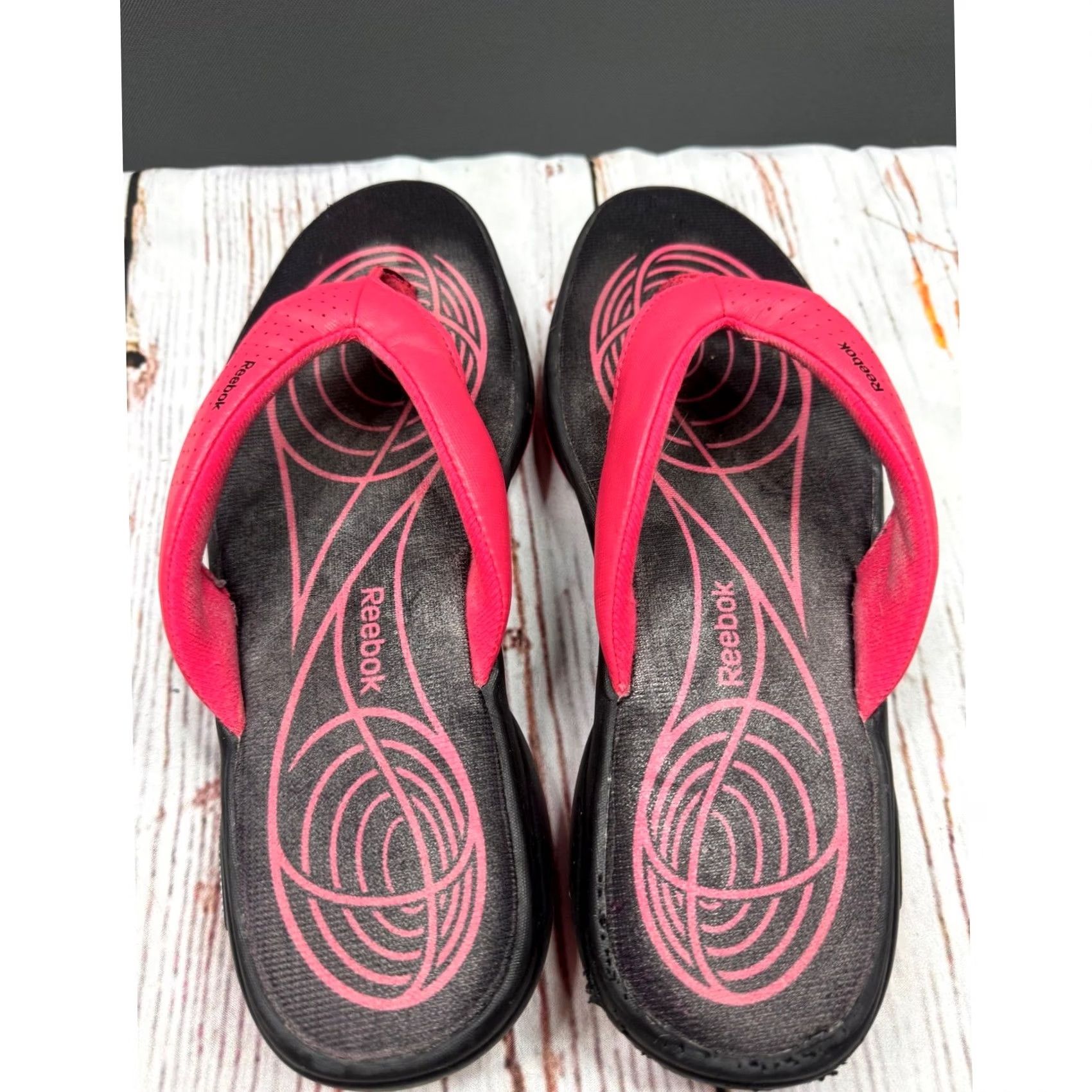 Reebok Reebok SimplyTone Flip Flops Womens Pink Black Toning Sandals V56566 Size 9 Size US 9 / IT 39 - 6 Thumbnail