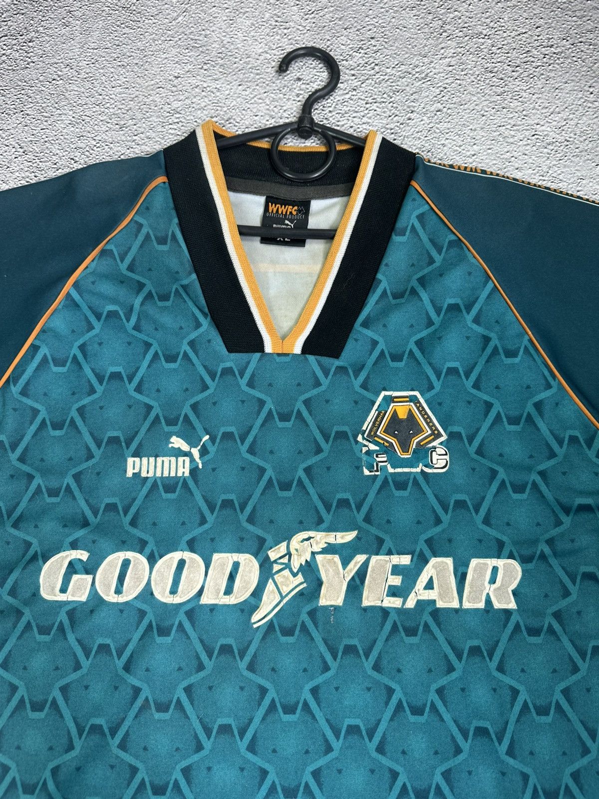 Puma Vintage Puma Wolves ‘Goodyear’ Away 1993‑1995 Soccer Jersey Size US XL / EU 56 / 4 - 9 Thumbnail
