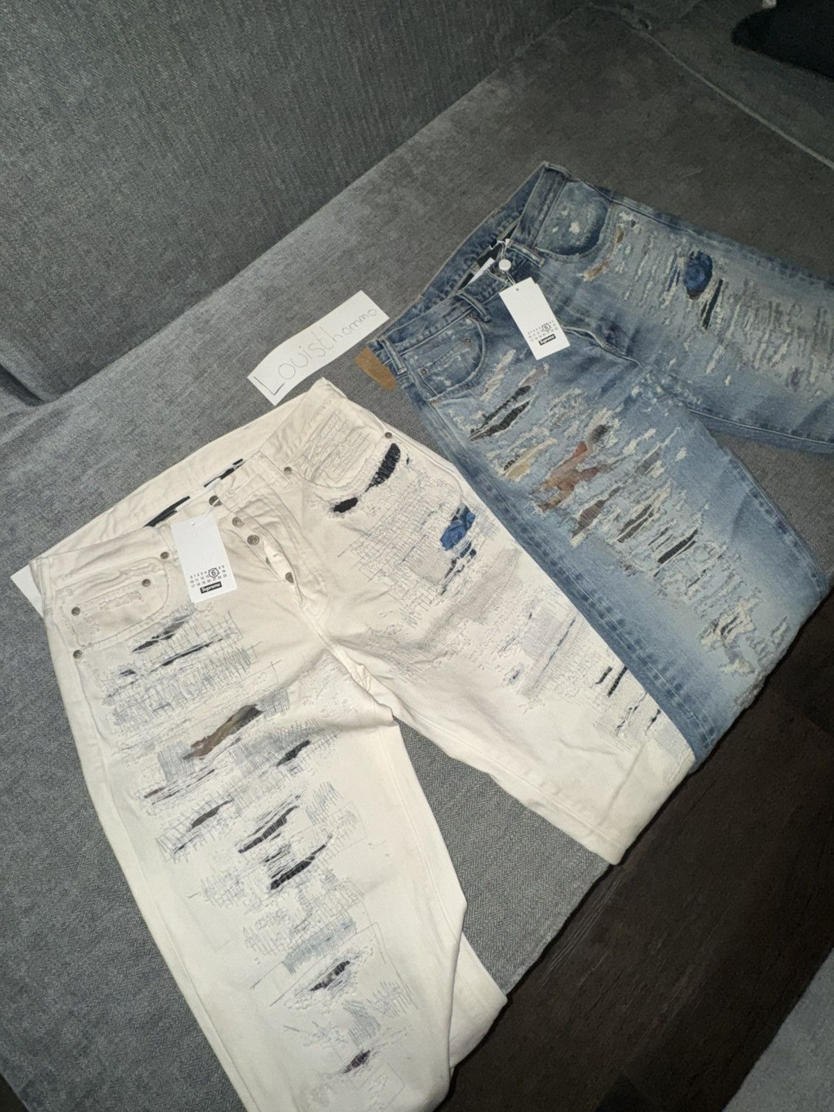 Maison Margiela × Supreme Supreme x MM6 Maison Margiela Distressed Loose Fit jean Size US 30 / EU 46 - 5 Thumbnail