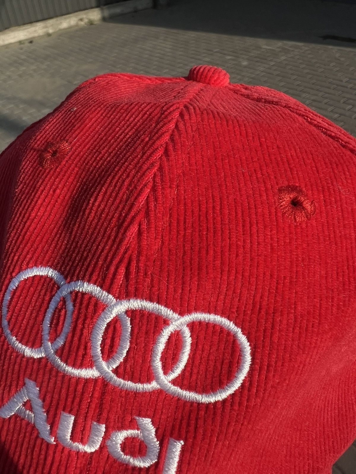 Audi Vintage Audi Corduroy Racing Cap Hat Size ONE SIZE - 6 Thumbnail