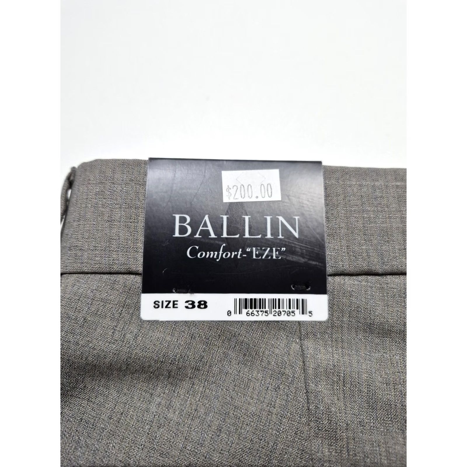 Vintage Ballin Mens Gray Wool Dress Pants Comfort-EZE Flat Front Straight 38x37 NWT Vintage? No Size US 38 / EU 54 - 5 Thumbnail