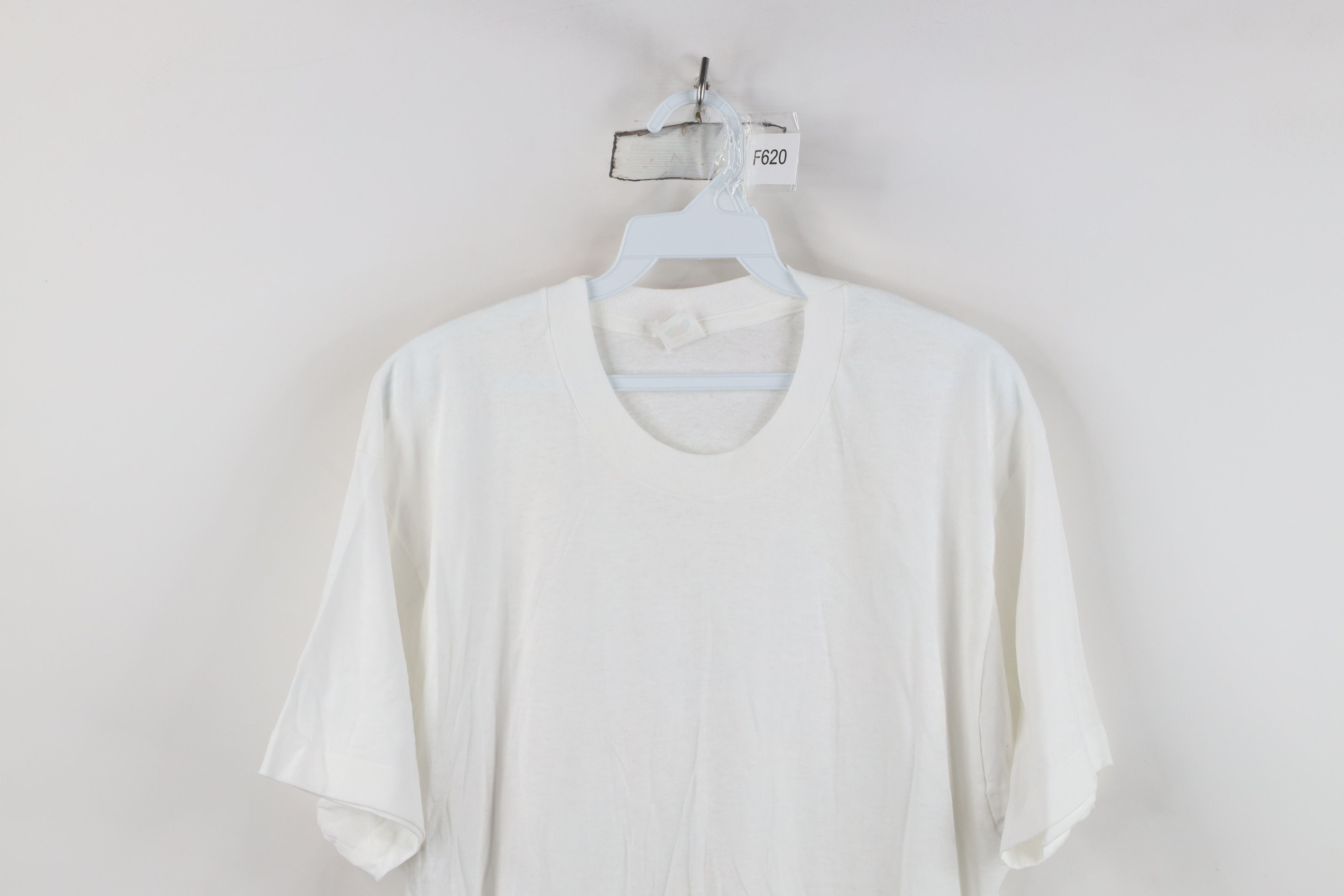 Vintage Vintage 90s Streetwear Cotton Short Sleeve T-Shirt White USA Size US XL / EU 56 / 4 - 2 Thumbnail