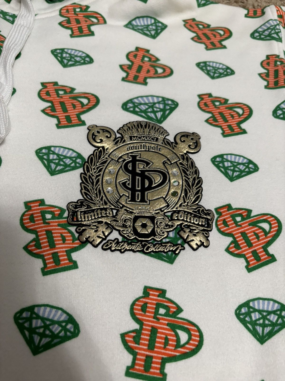 Southpole Southpole Y2K Dollars and Diamonds Zip Up Hoodie Size US L / EU 52-54 / 3 - 4 Thumbnail