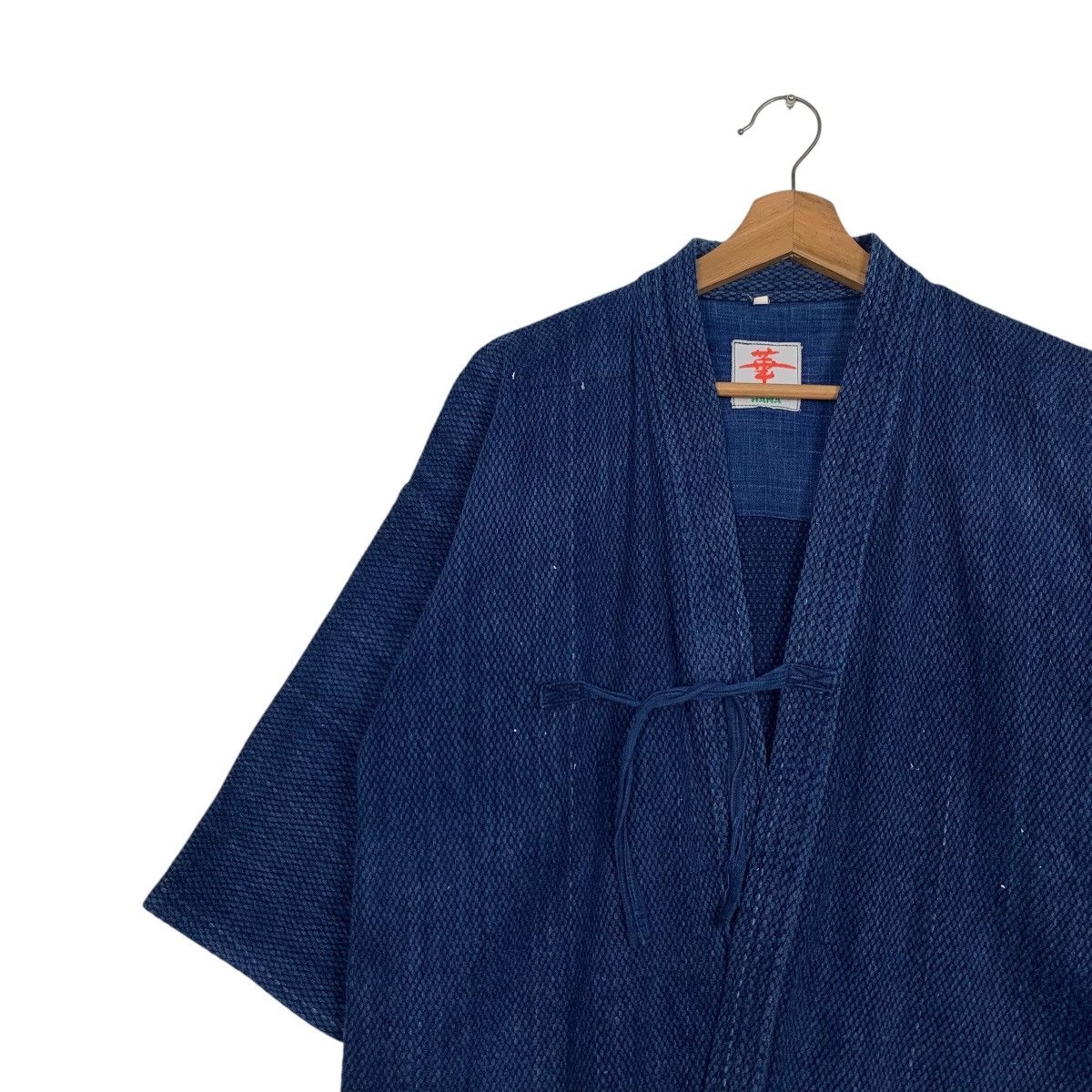 Japanese Brand Vintage 90s HANA Indigo Sashiko Thick Weave Kimono 2690-C120 Size US M / EU 48-50 / 2 - 6 Thumbnail