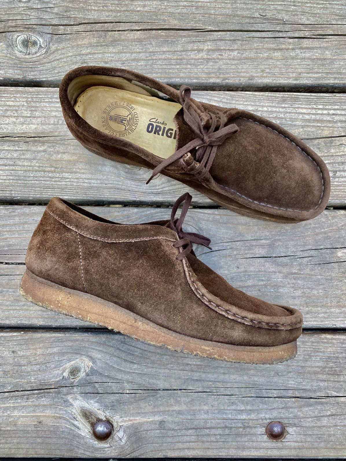 Clarks × Vintage Vintage Clarks Wallabees Suede Size US 9.5 / EU 42-43 - 1 Thumbnail