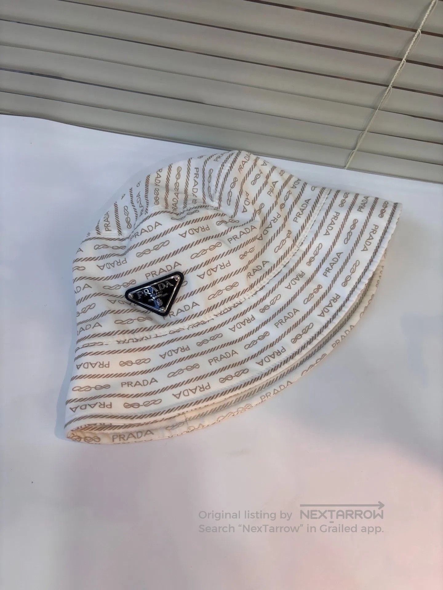 Prada Prada White Limited Edition Bucket Hat. Size ONE SIZE - 3 Thumbnail